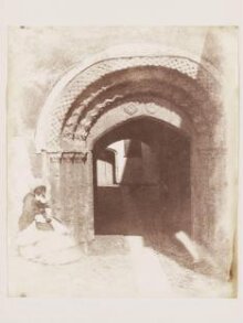 Woman seated beside an arch thumbnail 1
