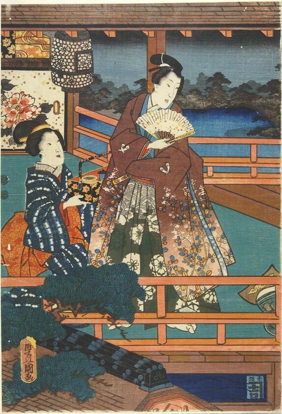Illustration of a Scene from <i>Genji Monogatari</i> (ca.1847-1852) by Utagawa Kunisada (I)