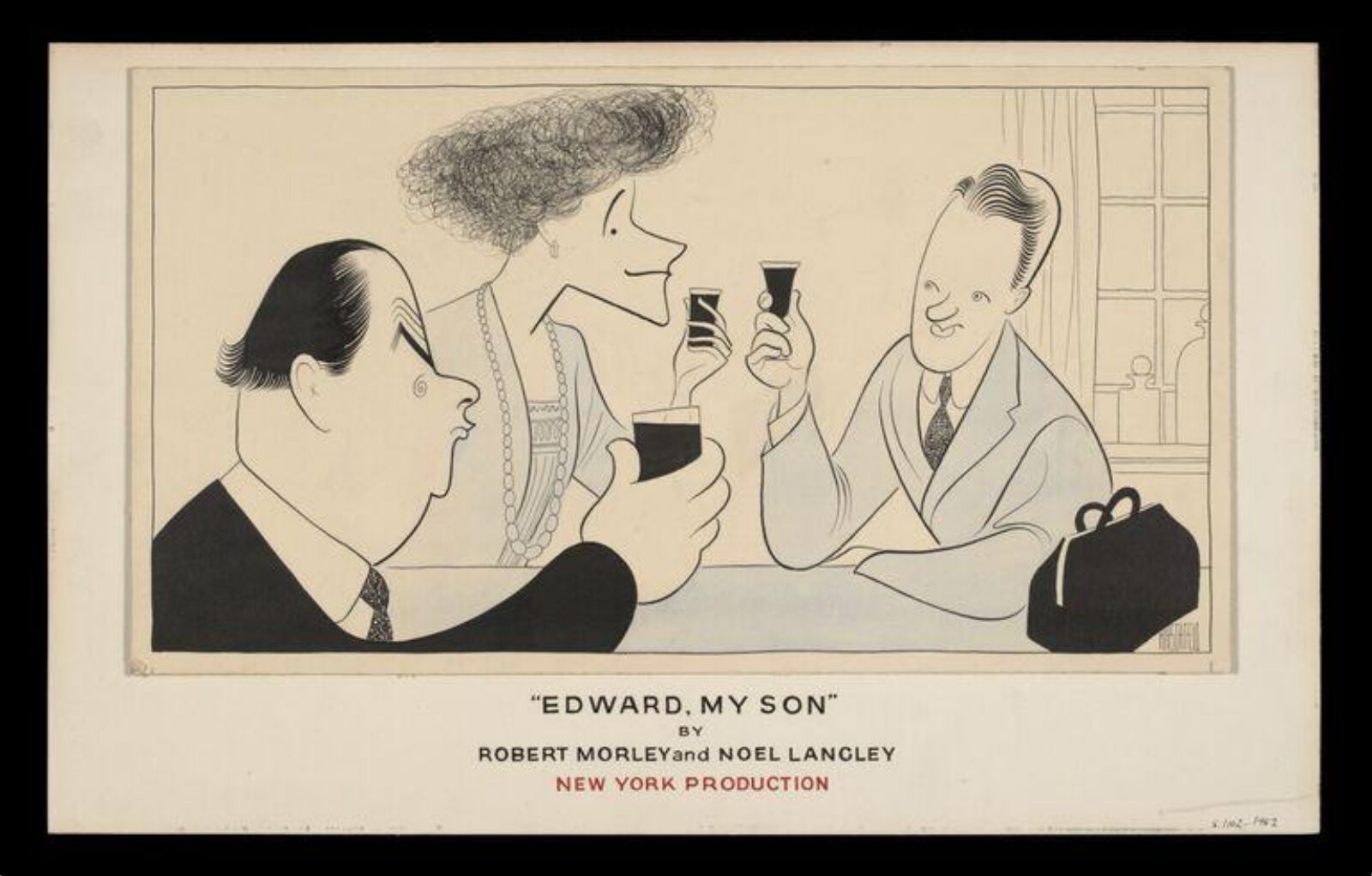 Drawing, Al Hirschfeld, ca. 1948