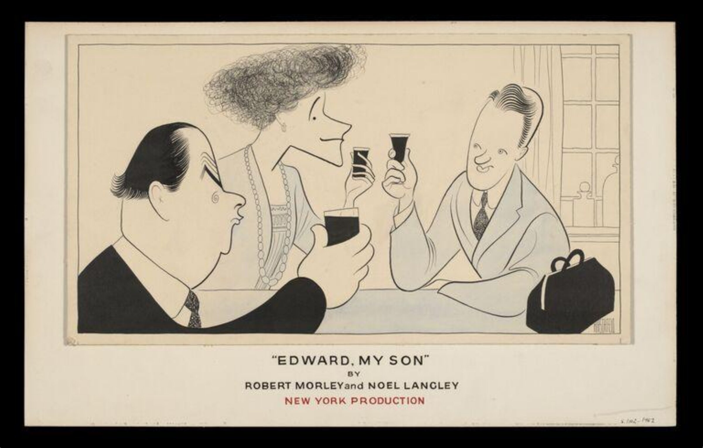 Drawing, Al Hirschfeld, ca. 1948