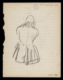 Sketch by Laura Knight of a female dancer thumbnail 1