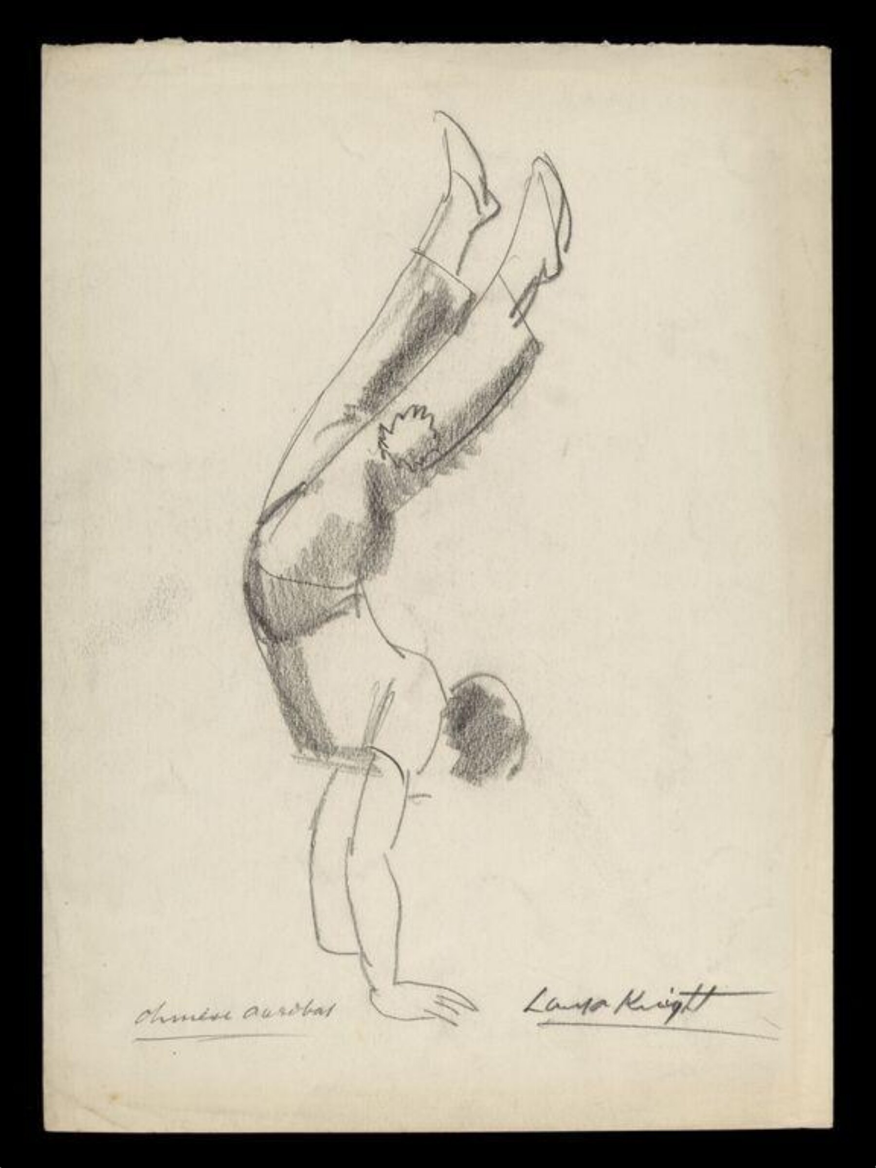 Laura Knight sketch of a Chinese acrobat, Laura Knight, ca. 1930s