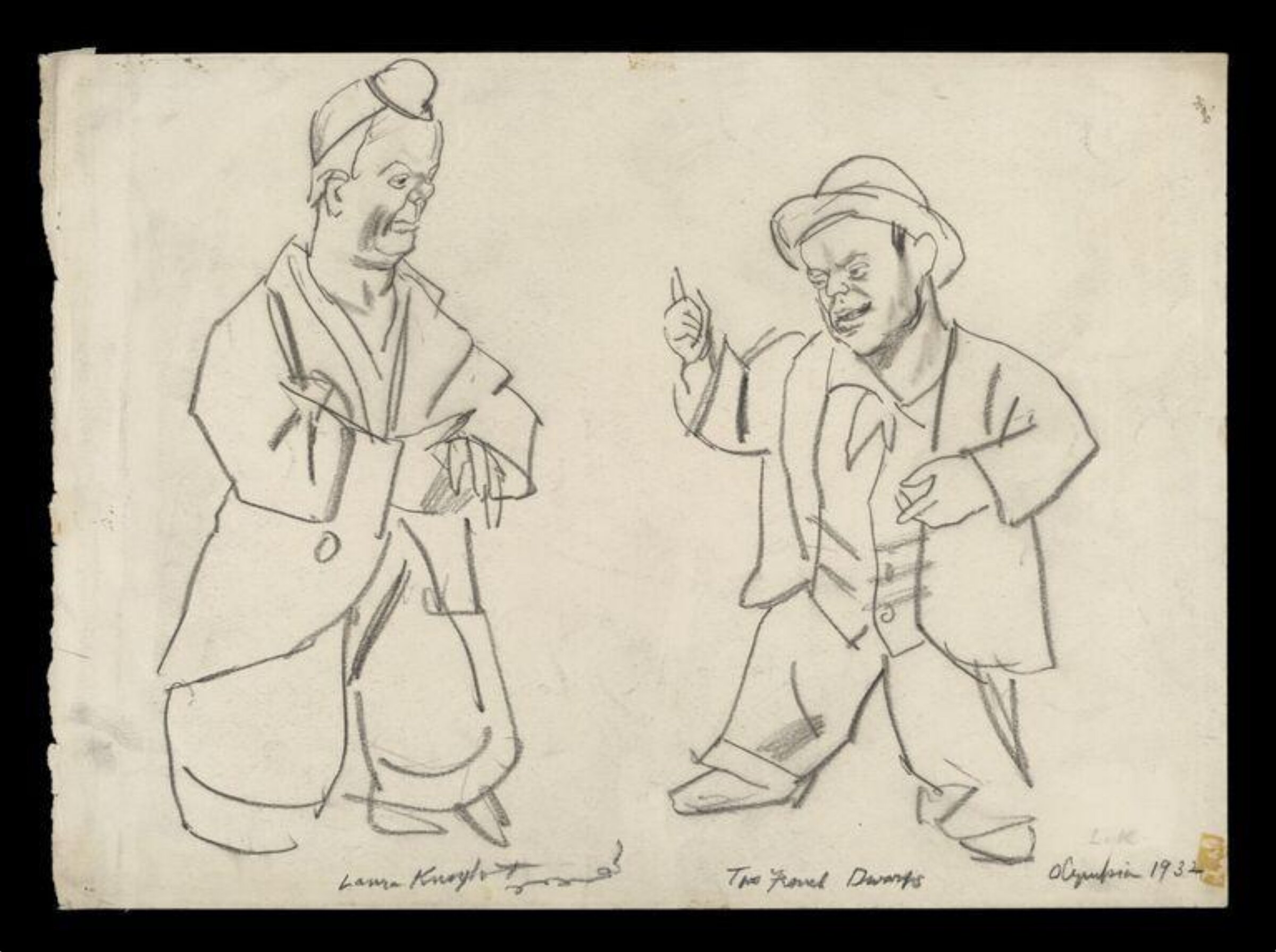 Two French Dwarfs, Laura Knight, 1932