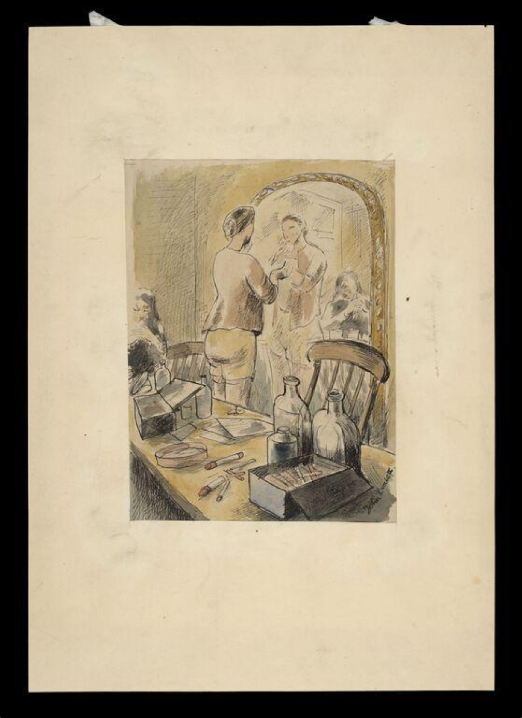 Theatrical drawing by John Crockett, John Crockett, ca. 1946