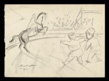 Laura Knight sketch of circus performers thumbnail 1
