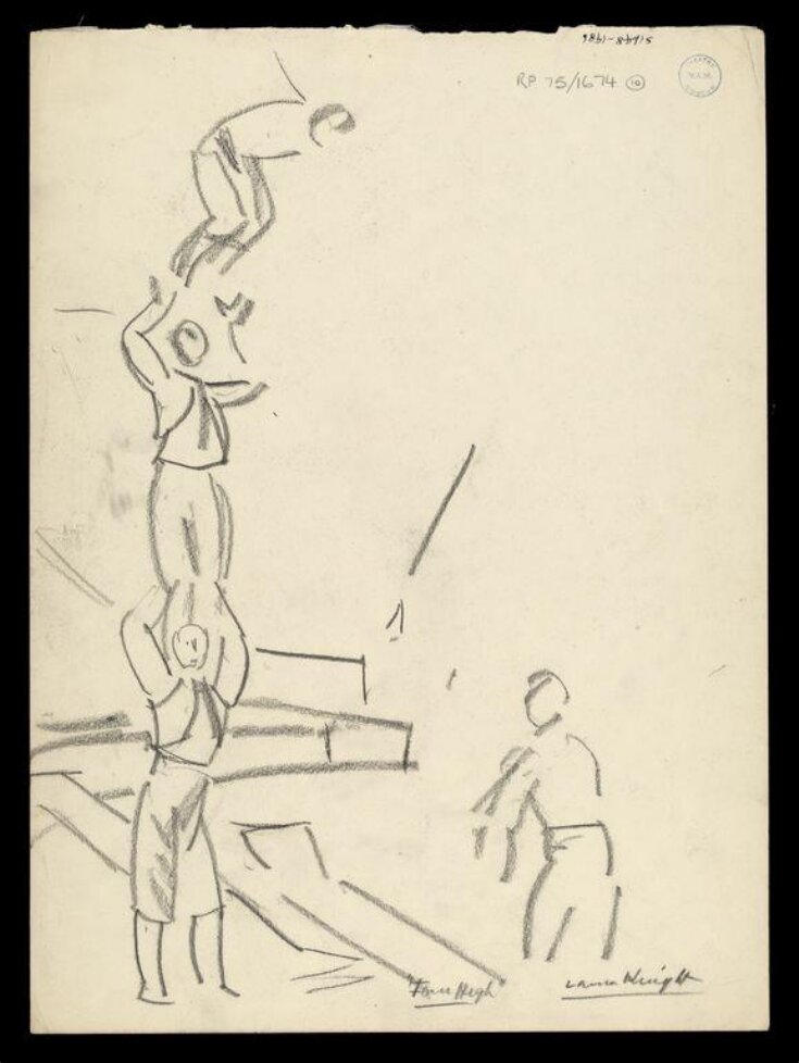 Laura Knight sketch of circus performers top image