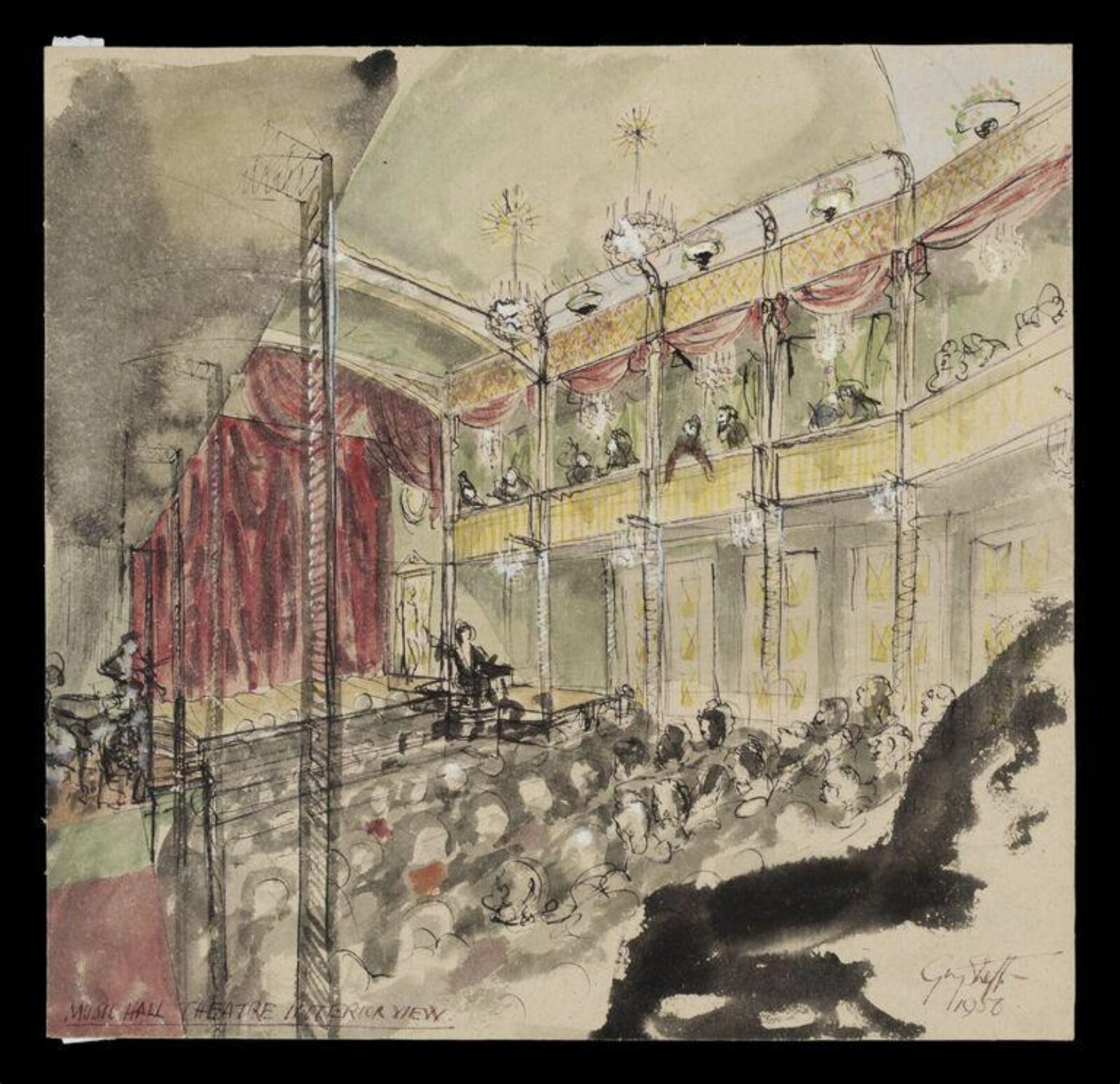 Music Hall Theatre Interior View., Guy Sheppard, ca. 1950