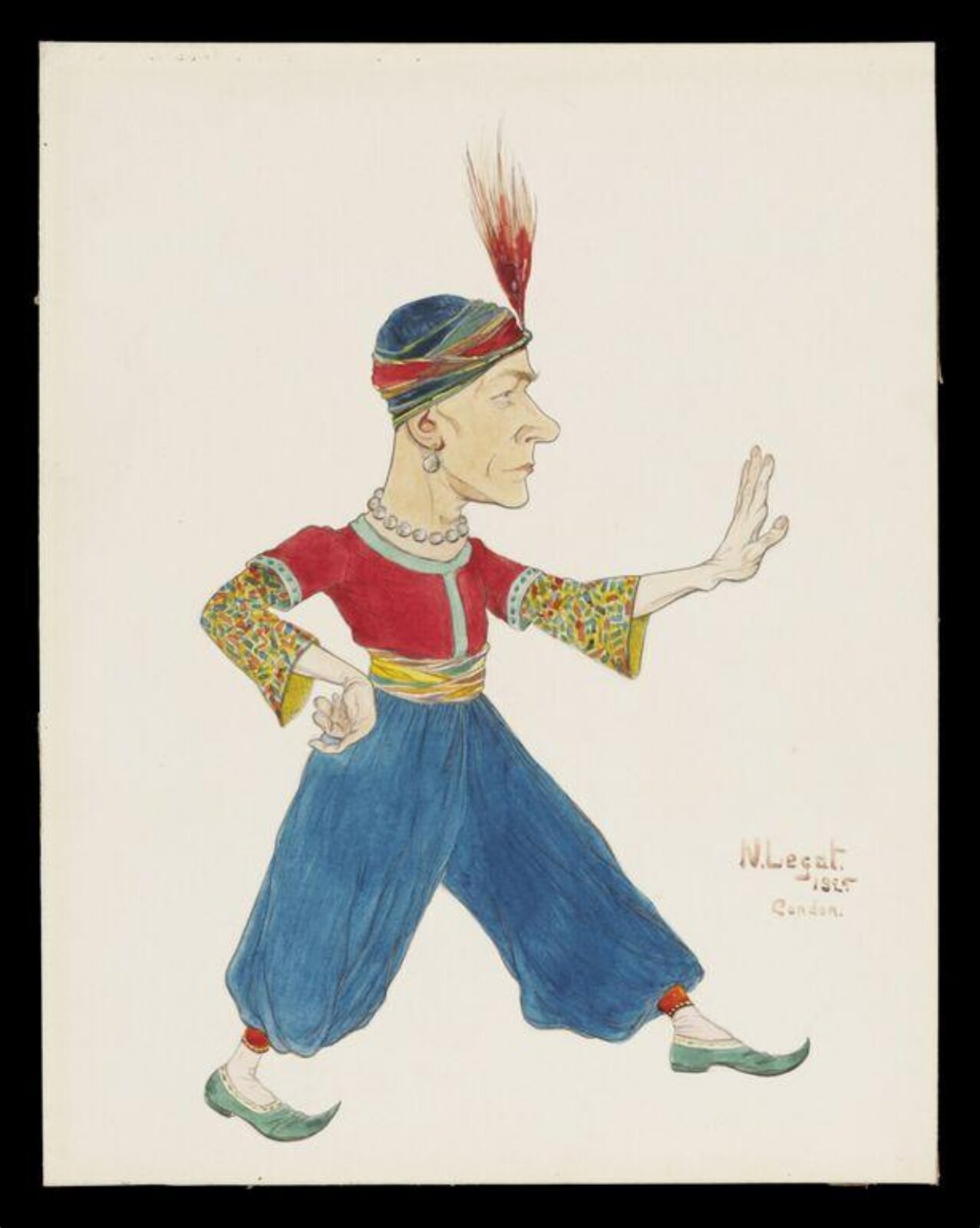 Drawing, Nicolai Legat, 1925