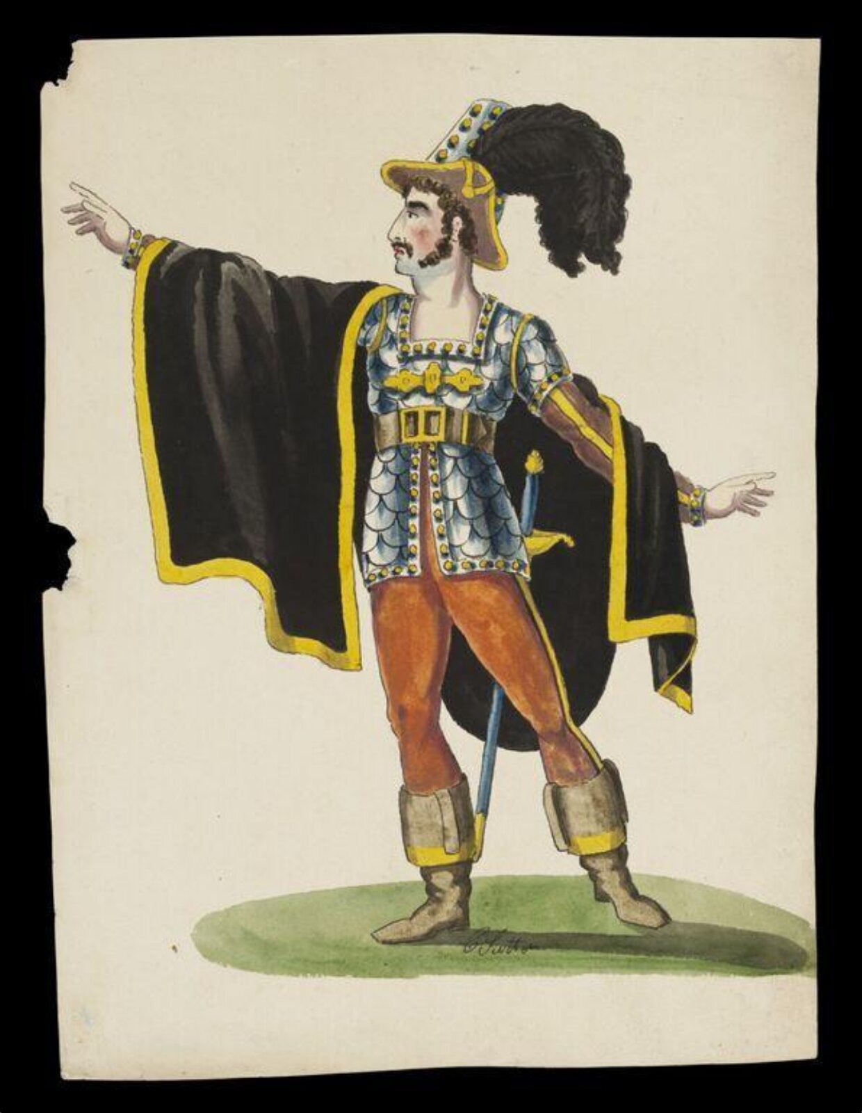Watercolour drawing, C. Sutton