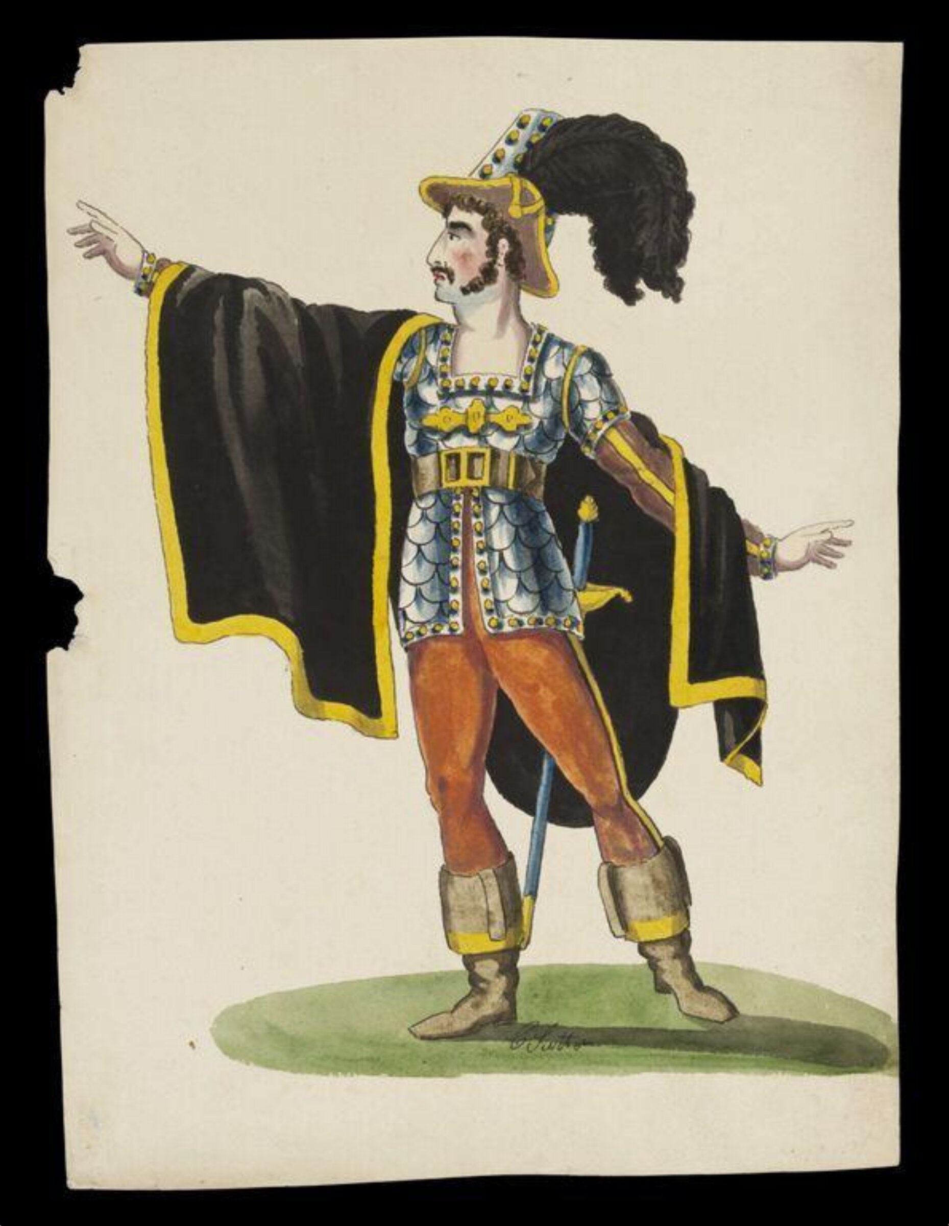 Watercolour drawing, C. Sutton