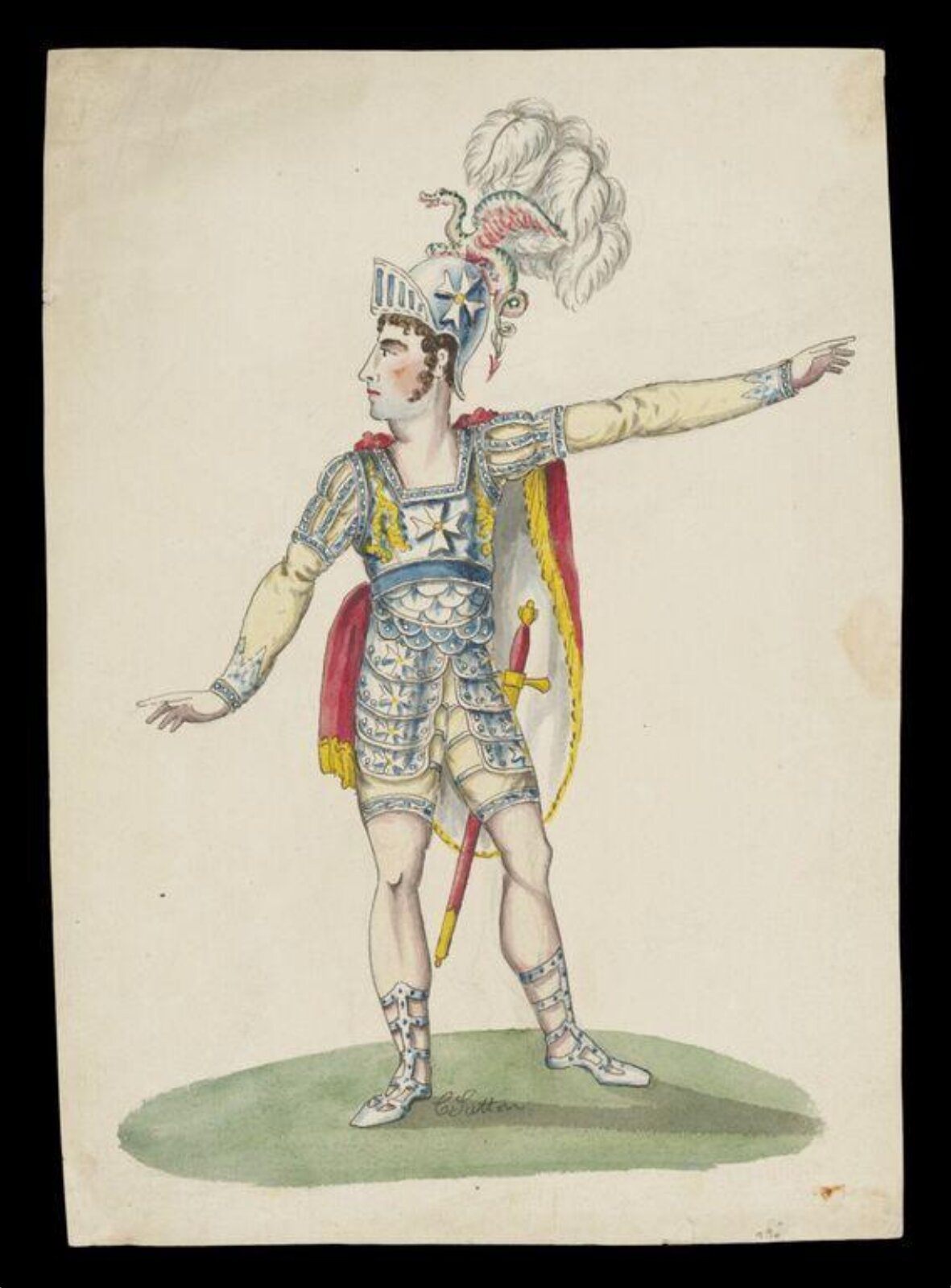 Watercolour drawing, C. Sutton