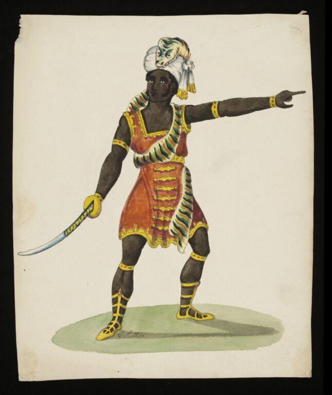 Watercolour drawing, C. Sutton