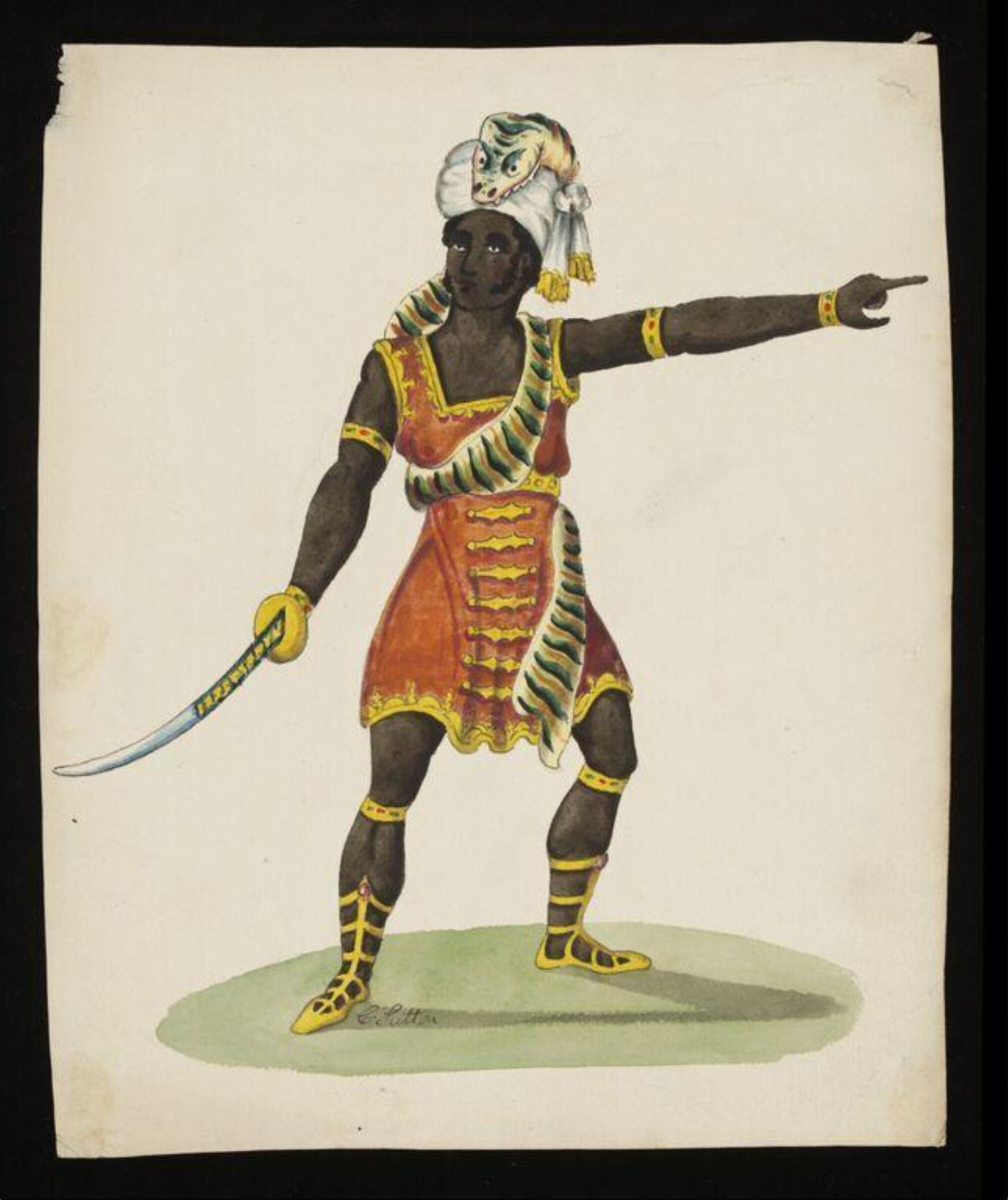 Watercolour drawing, C. Sutton