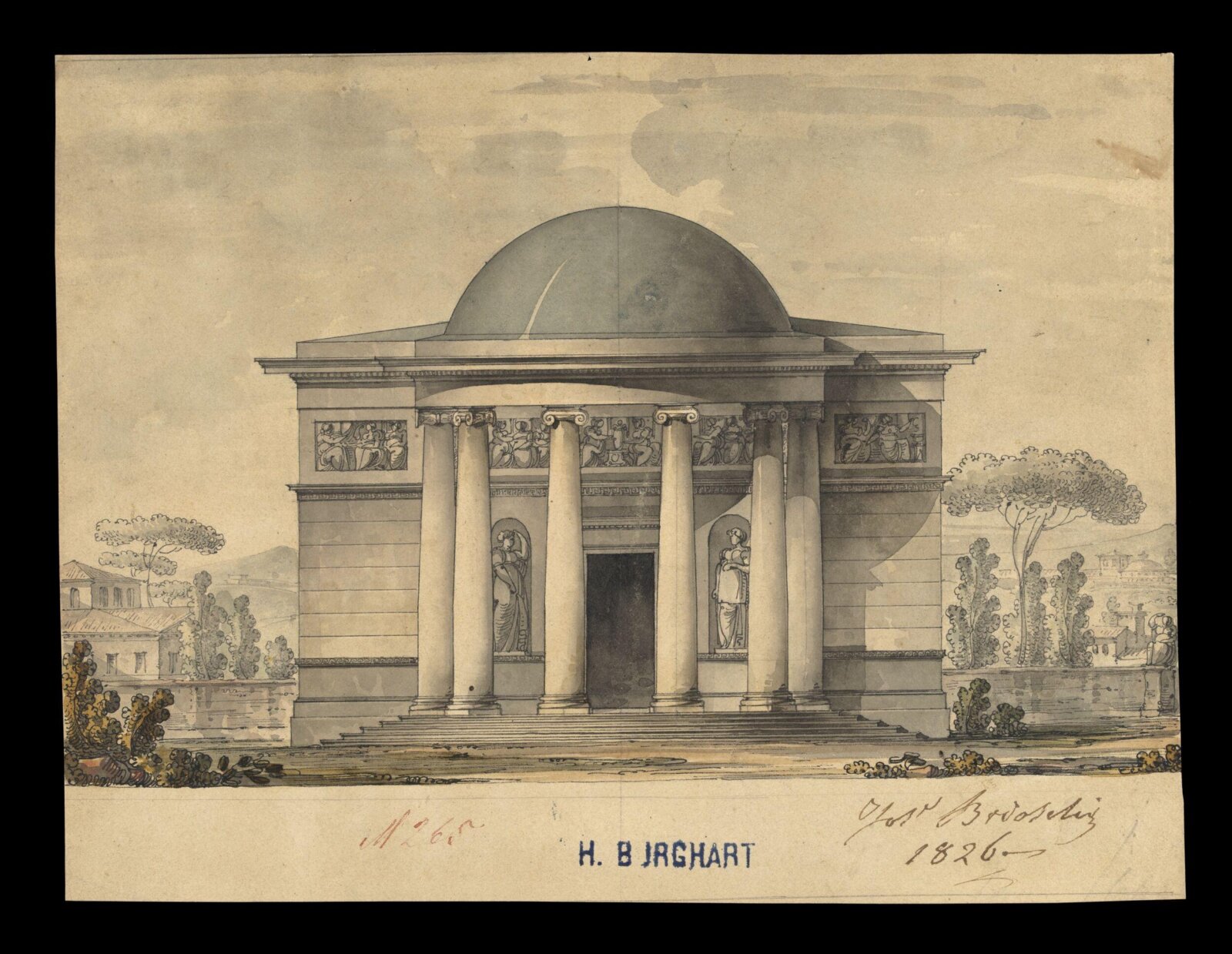 Drawing, bruoschi, 1826