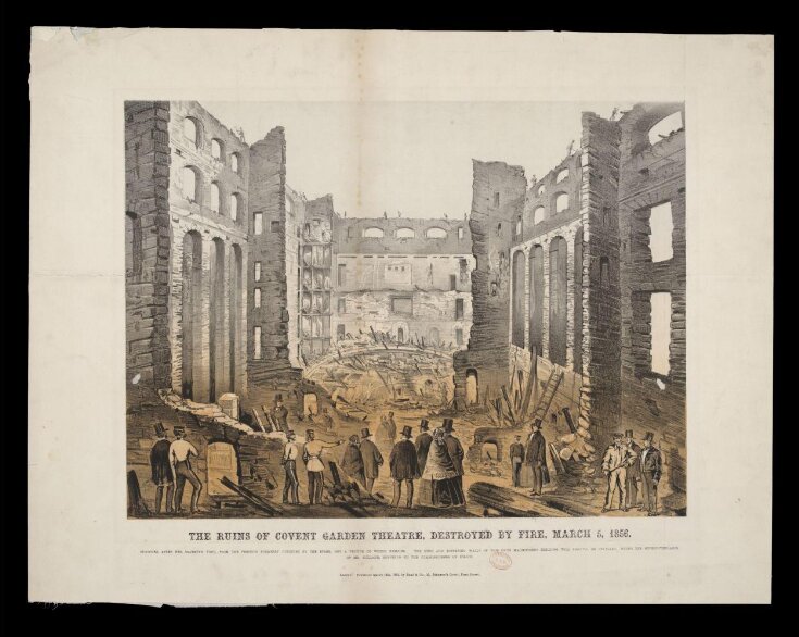 The Ruins of the Theatre Roytal Covent Garden, after the fire on 5th March 1856 image