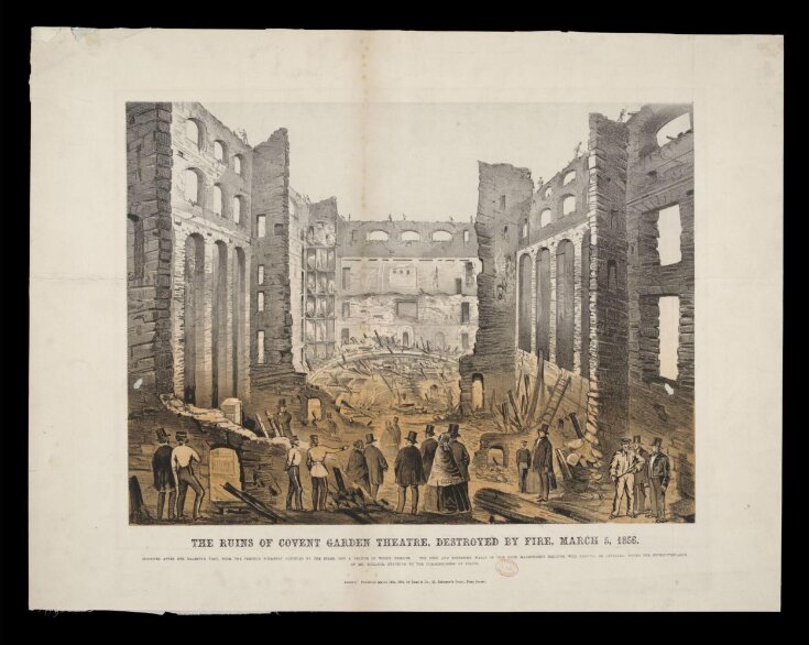 The Ruins of the Theatre Roytal Covent Garden, after the fire on