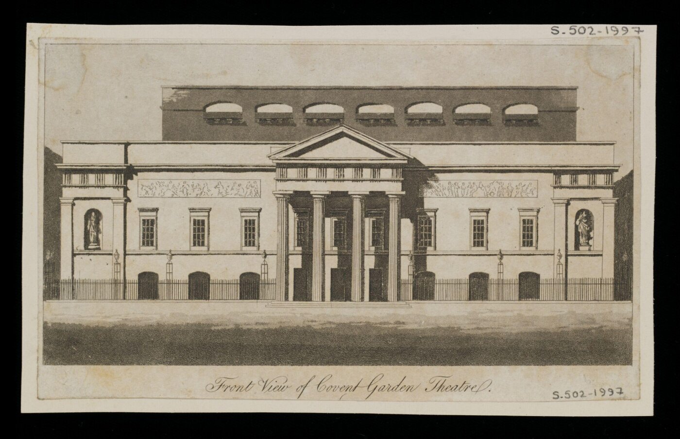 Unknown, Front View of Covent Garden Theatre.