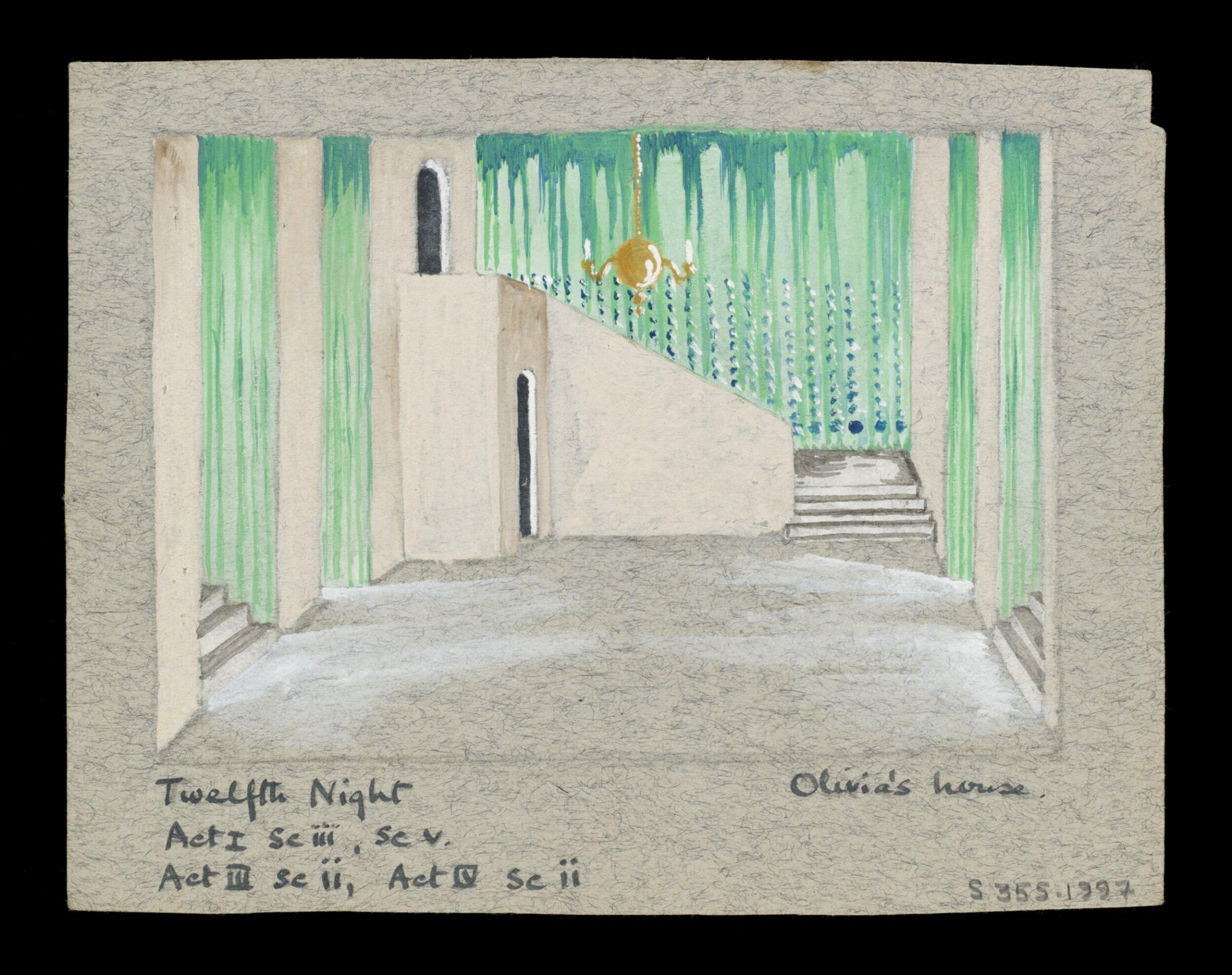 Twelfth Night Act I Sc iii, Sc v Act III Sc ii, Act IV Sc ii, Olivia's house, Robert Eddison
