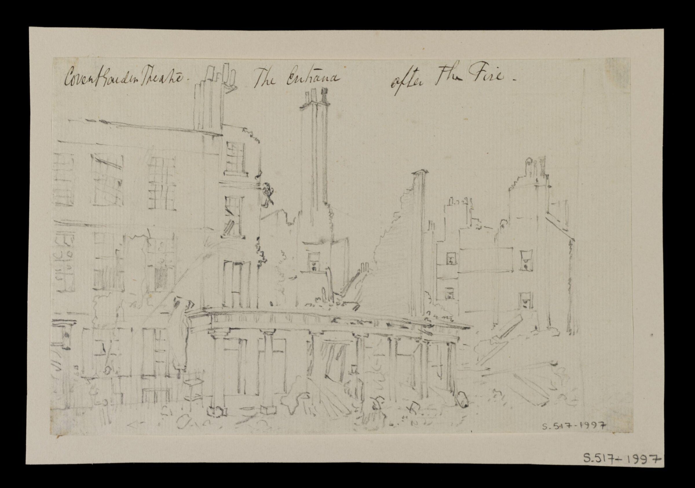 Covent Garden Theatre The Entrance after the Fire, William Capon