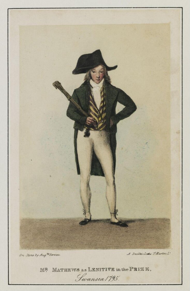 Mr. Mathews as Lenitive in The Prize, Swansea, 1795 top image