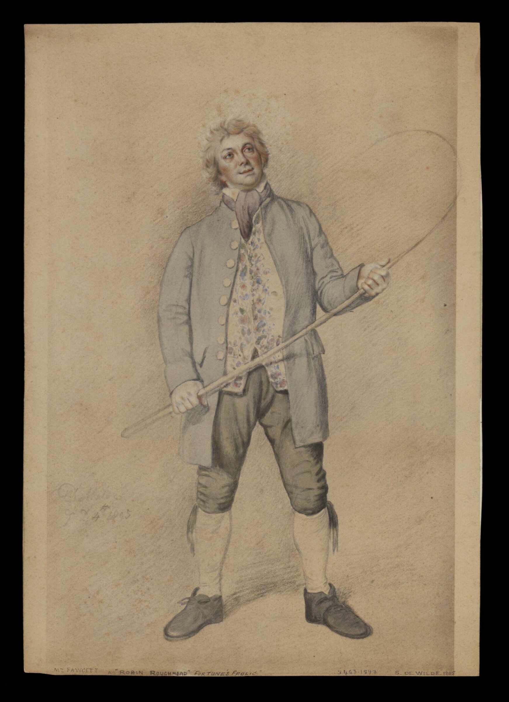 Mr. Fawcett as Robin Roughhead in Fortune's Frolic, Samuel De Wilde, 1805