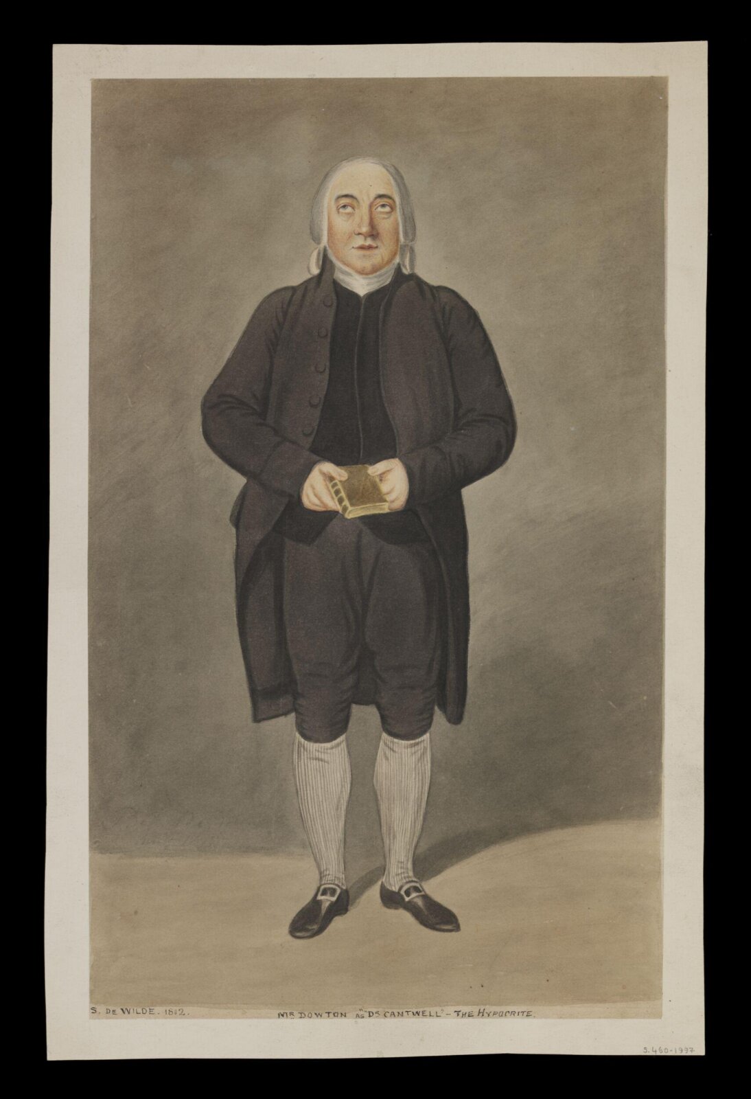 Mr. Dowton as "Dr. Cantwell" - The Hypocrite, Samuel De Wilde, 1812
