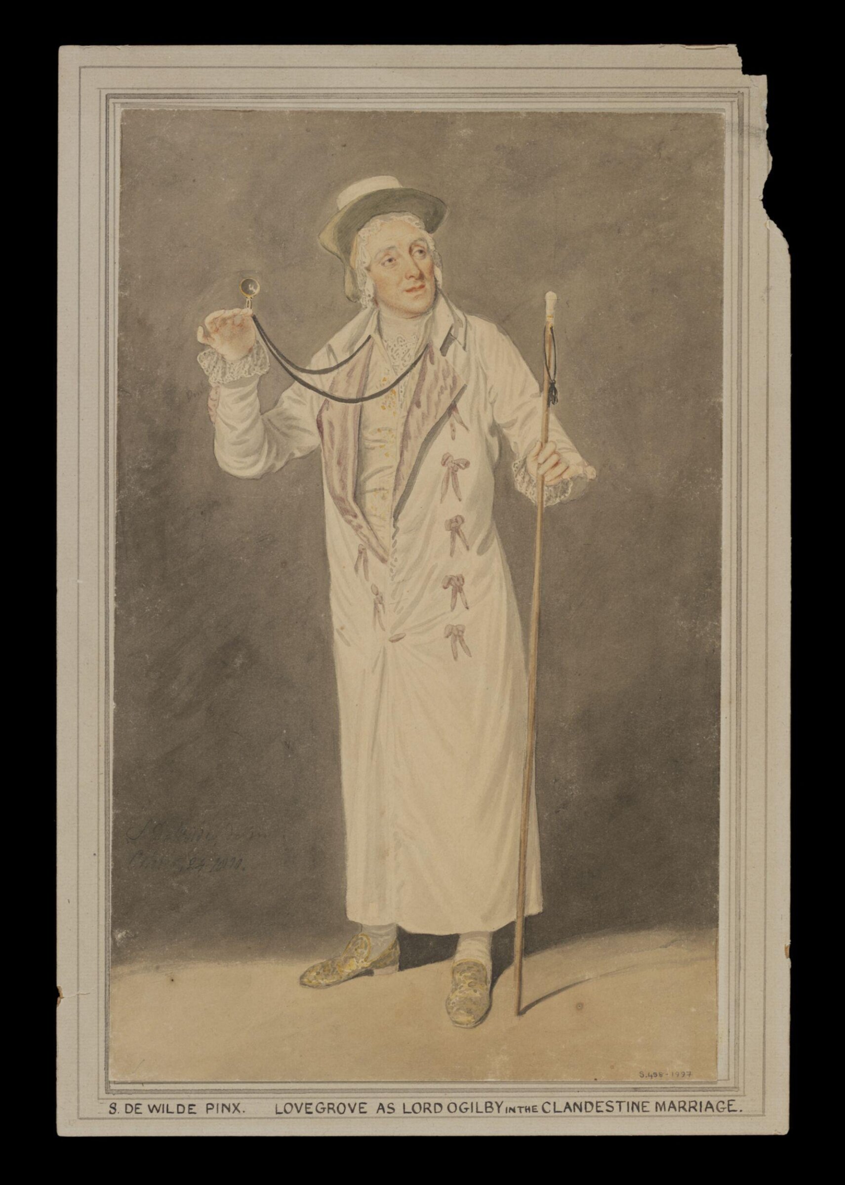 William Lovegrove as Lord Ogilby in The Clandestine Marriage, Samuel De Wilde, ca. 1800