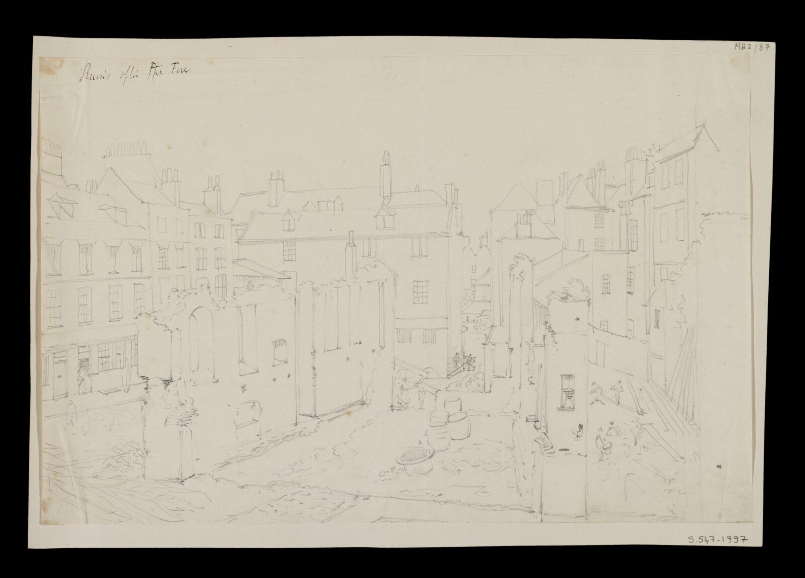 Ruins after the Fire, William Capon, ca. 1809