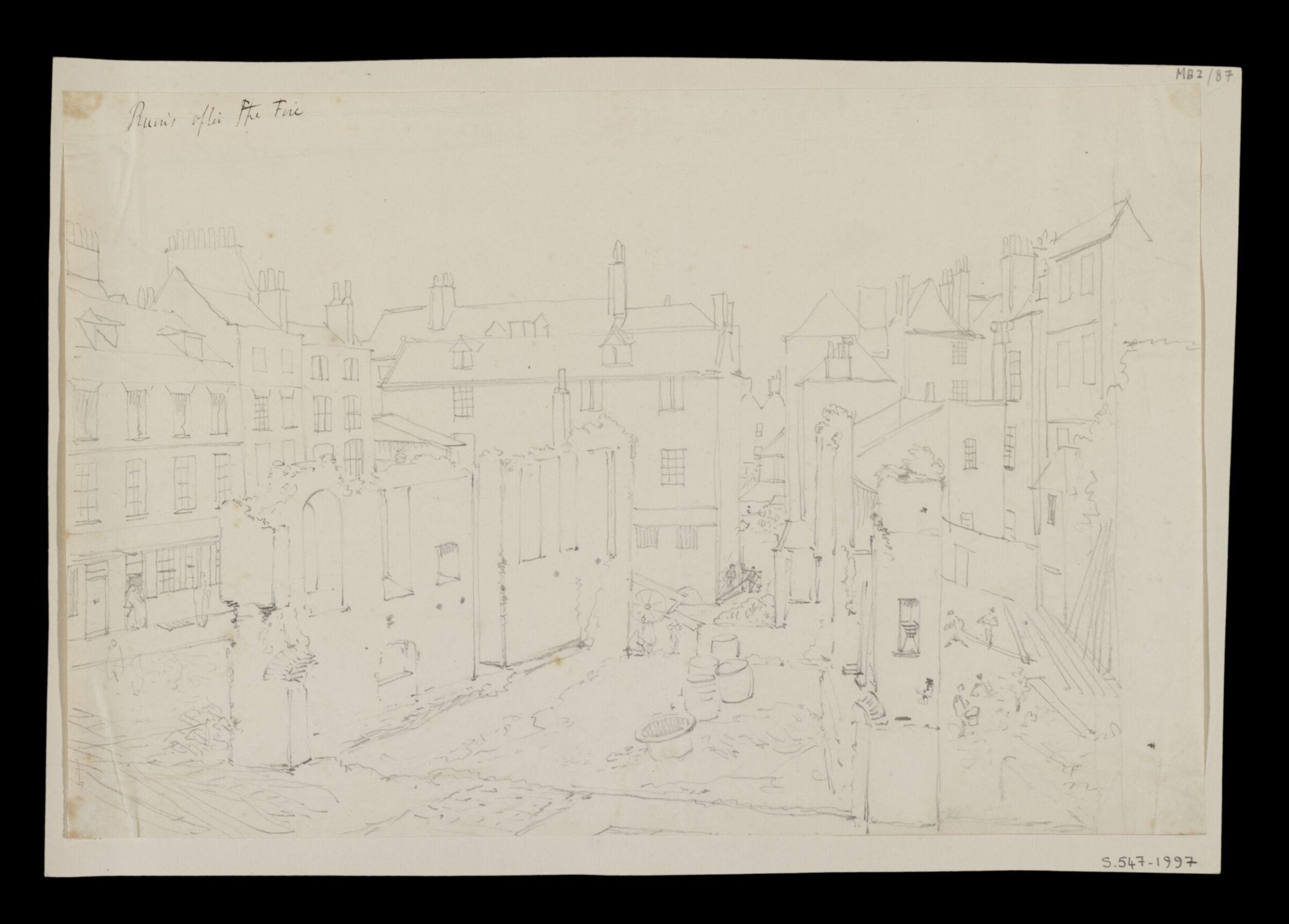 Ruins after the Fire, William Capon, ca. 1809