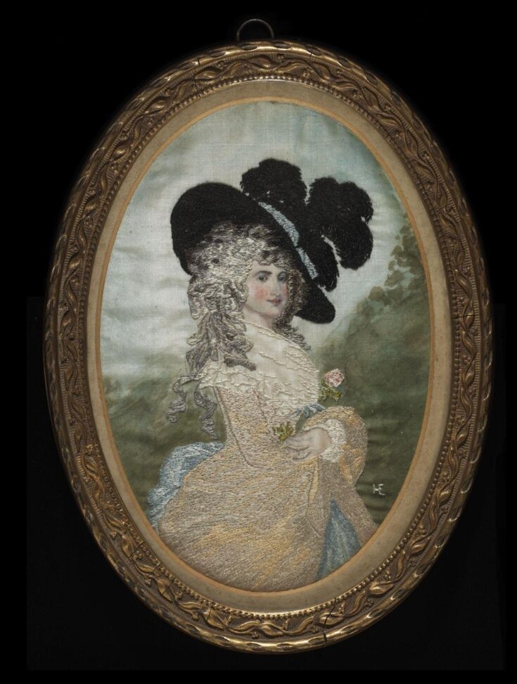 Embroidered miniature of a lady top image