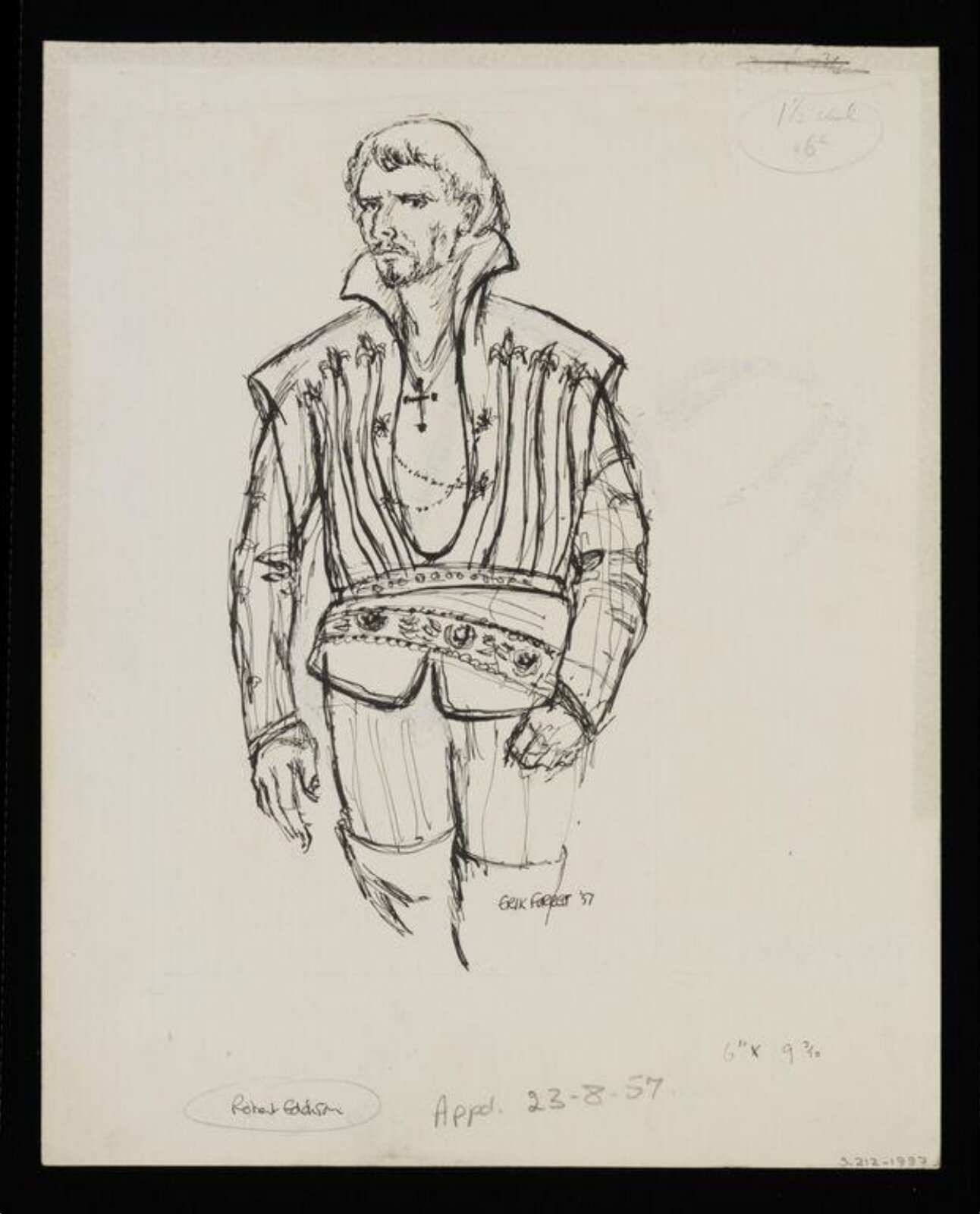 Drawing, Erik Forrest, 1957