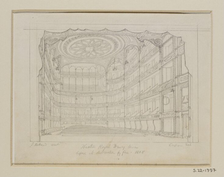 Theatre Royal Drury Lane before its destruction by fire - 1808 top image