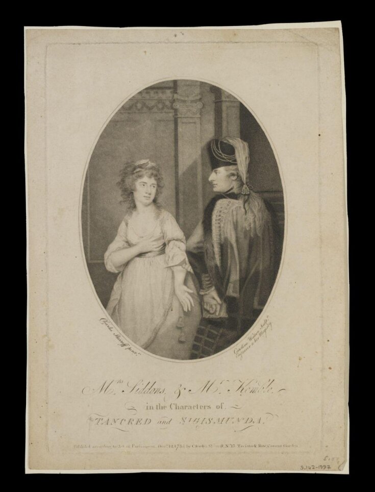 Engraving depicting Sarah Siddons and John Philip Kemble top image