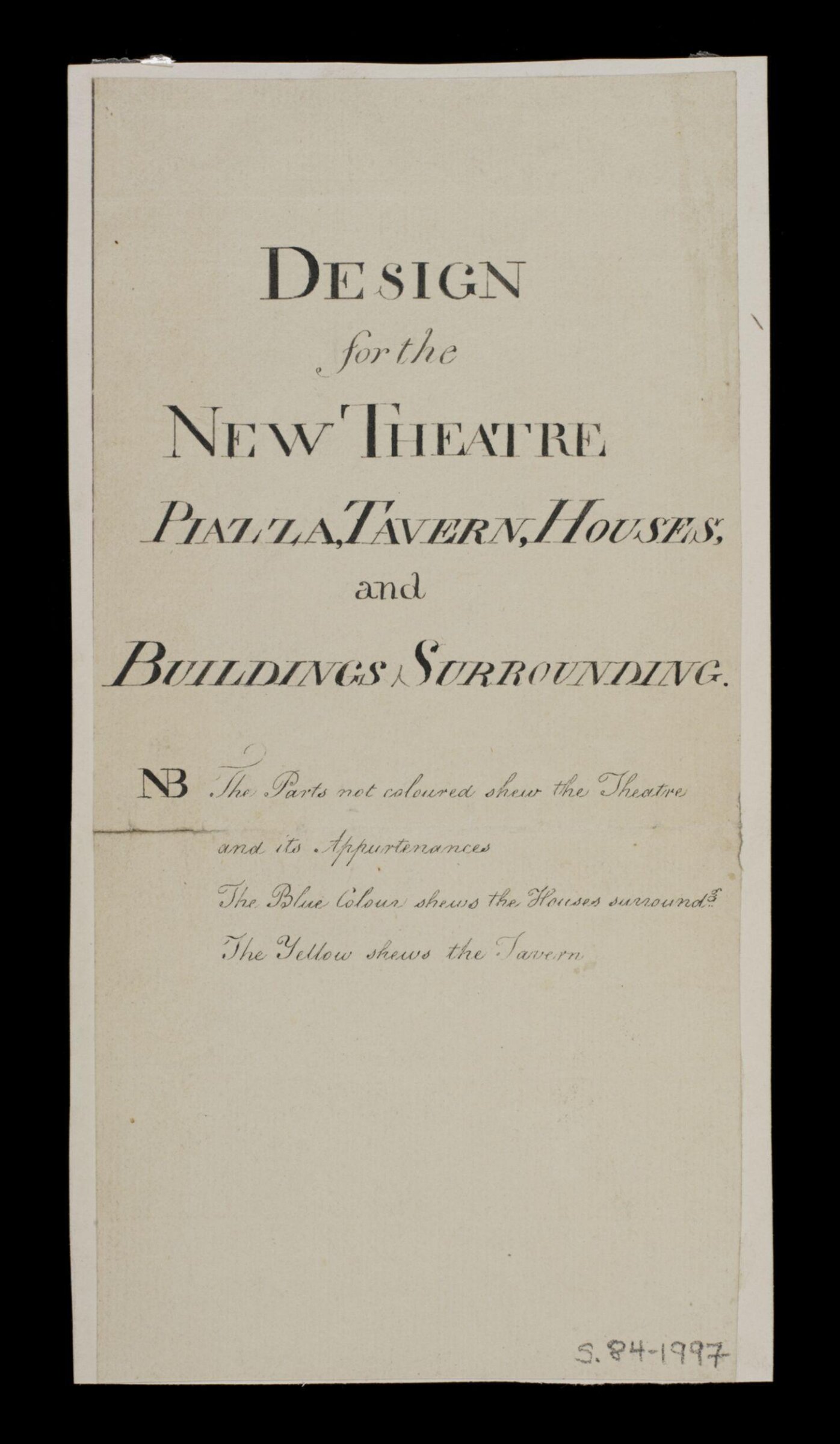 Design for the New Theatre, Piazza, Tavern, Houses, and Buildings Surrounding, Henry Holland, ca. 1792