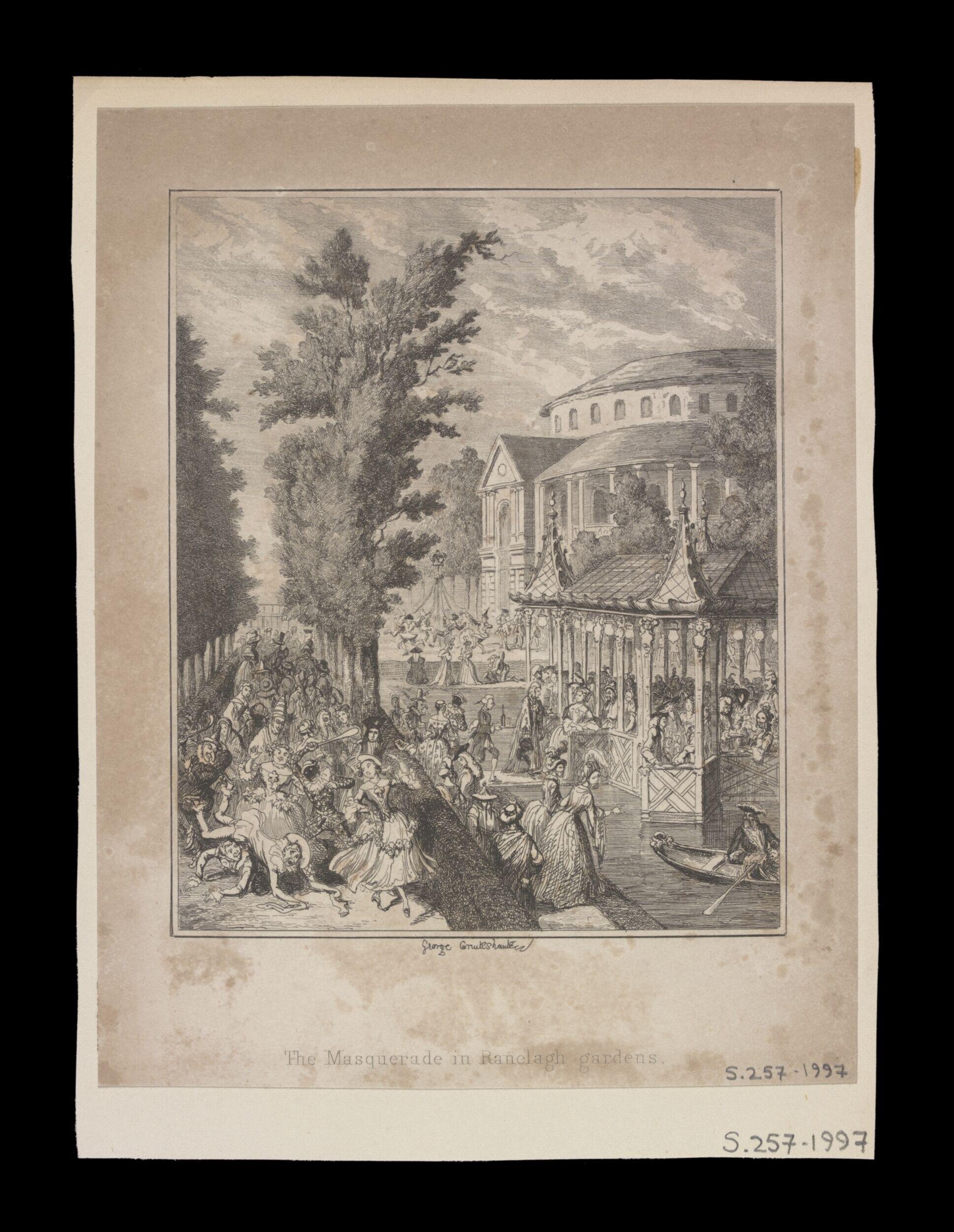 The Masquerade in Ranelagh gardens by Cruikshank, George