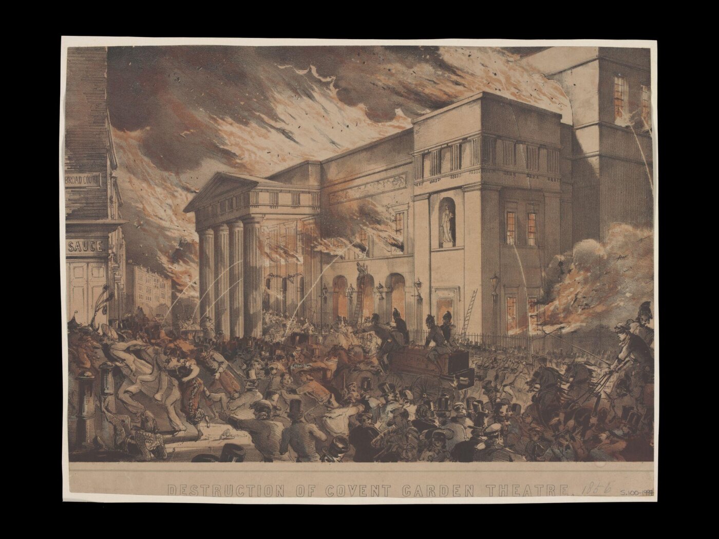 Unknown, Destruction of Covent Garden Theatre