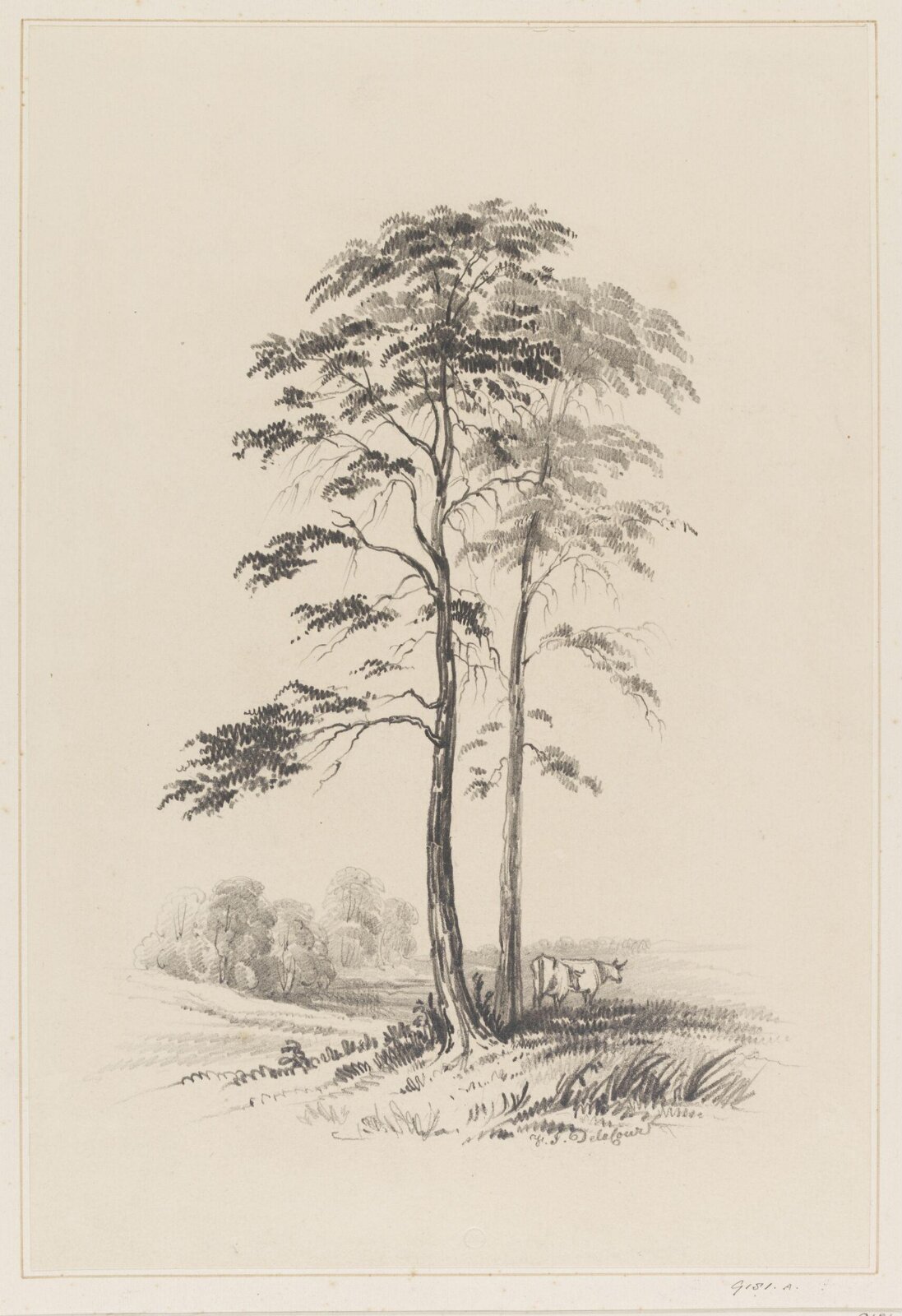 Drawing, F.J. De La Cour, ca. 1830