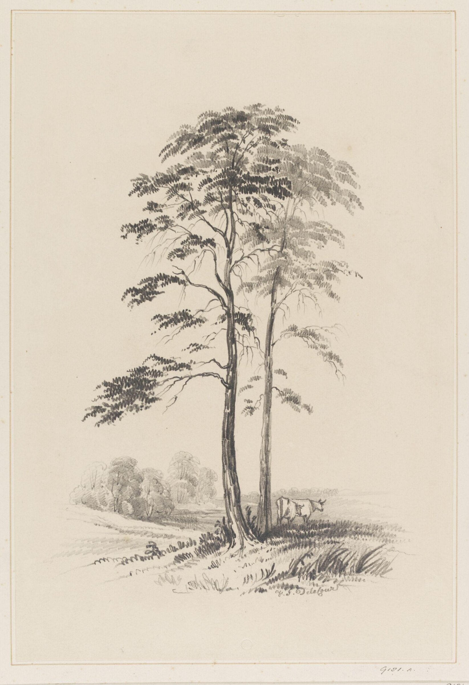 Drawing, F.J. De La Cour, ca. 1830
