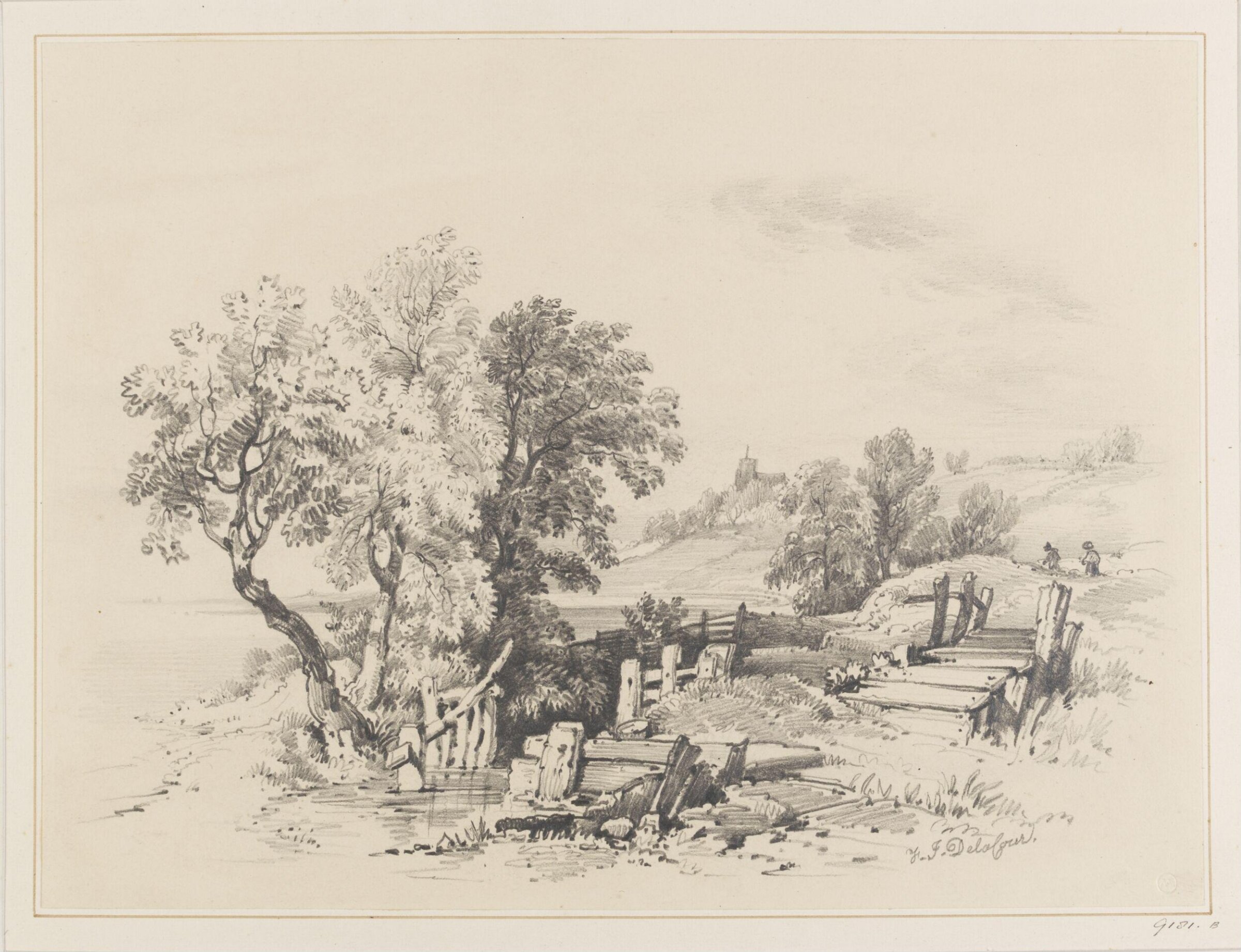 Drawing, F.J. De La Cour, ca. 1830