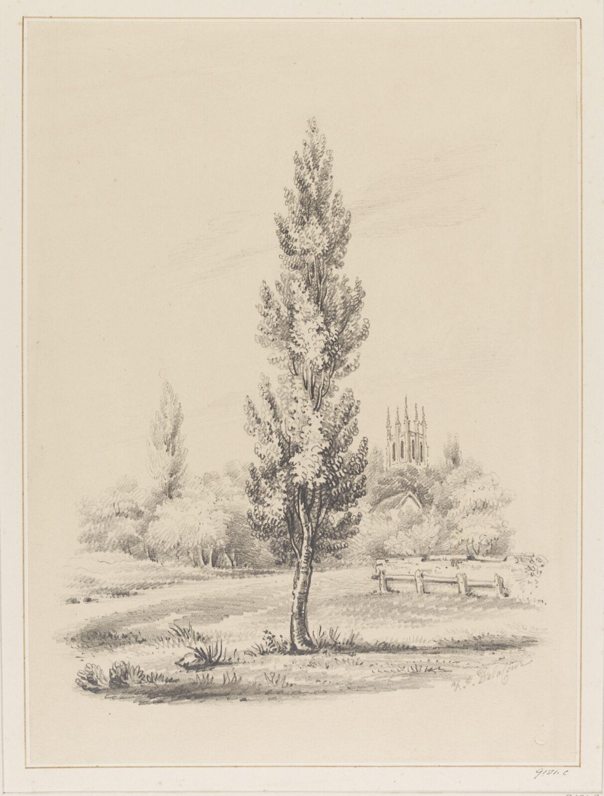 Drawing, F.J. De La Cour, ca. 1830