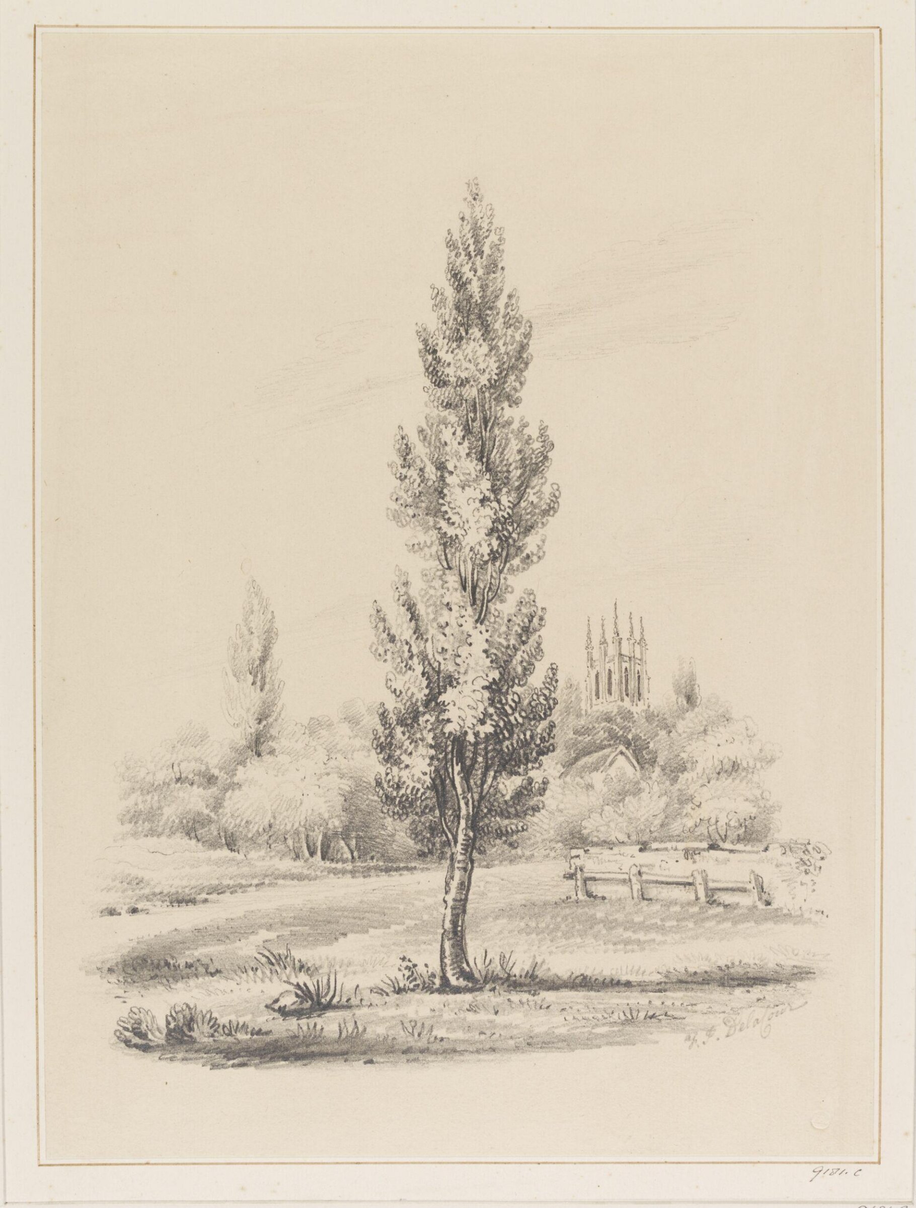 Drawing, F.J. De La Cour, ca. 1830