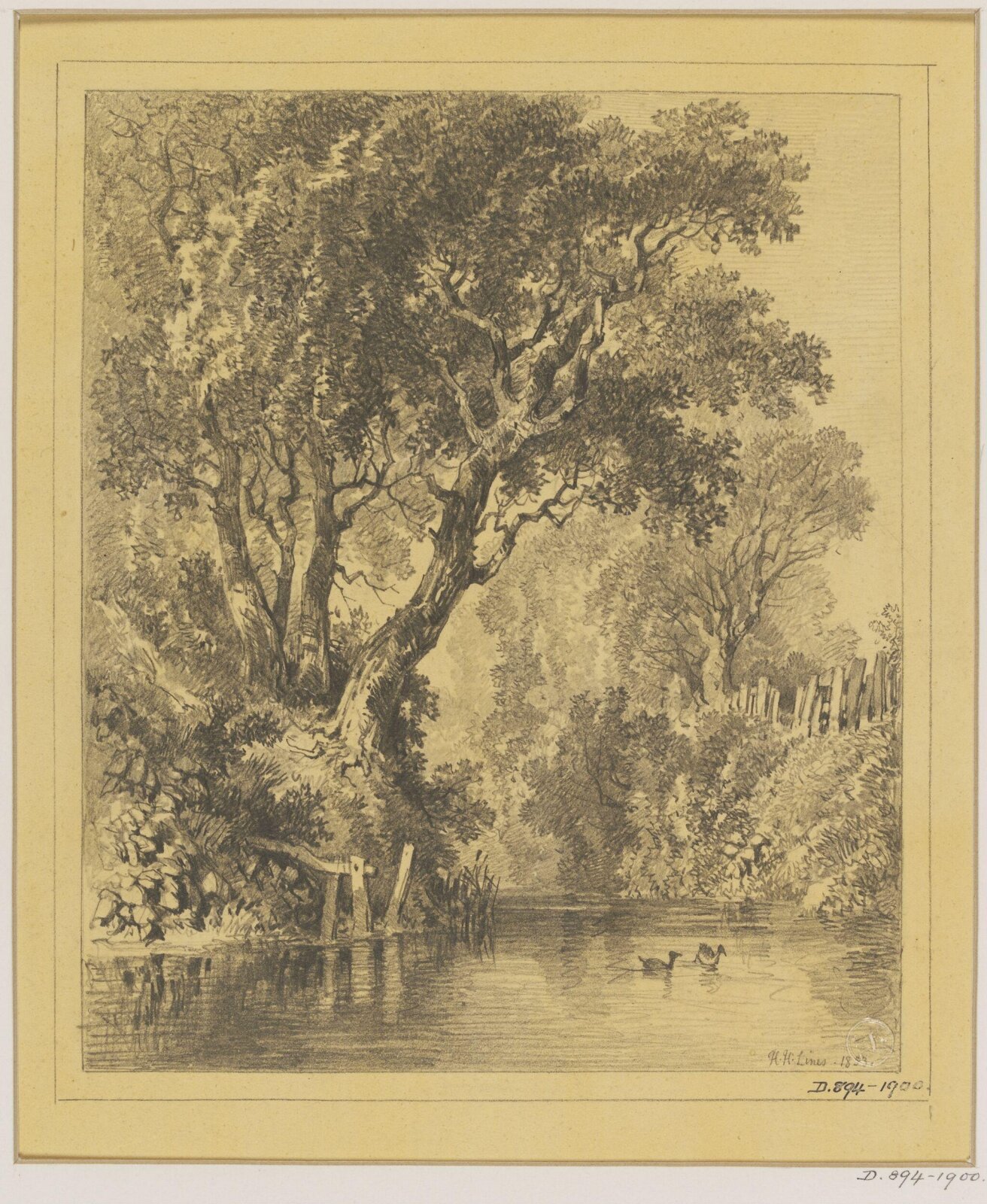 Drawing, Henry Harris Lines, 1833