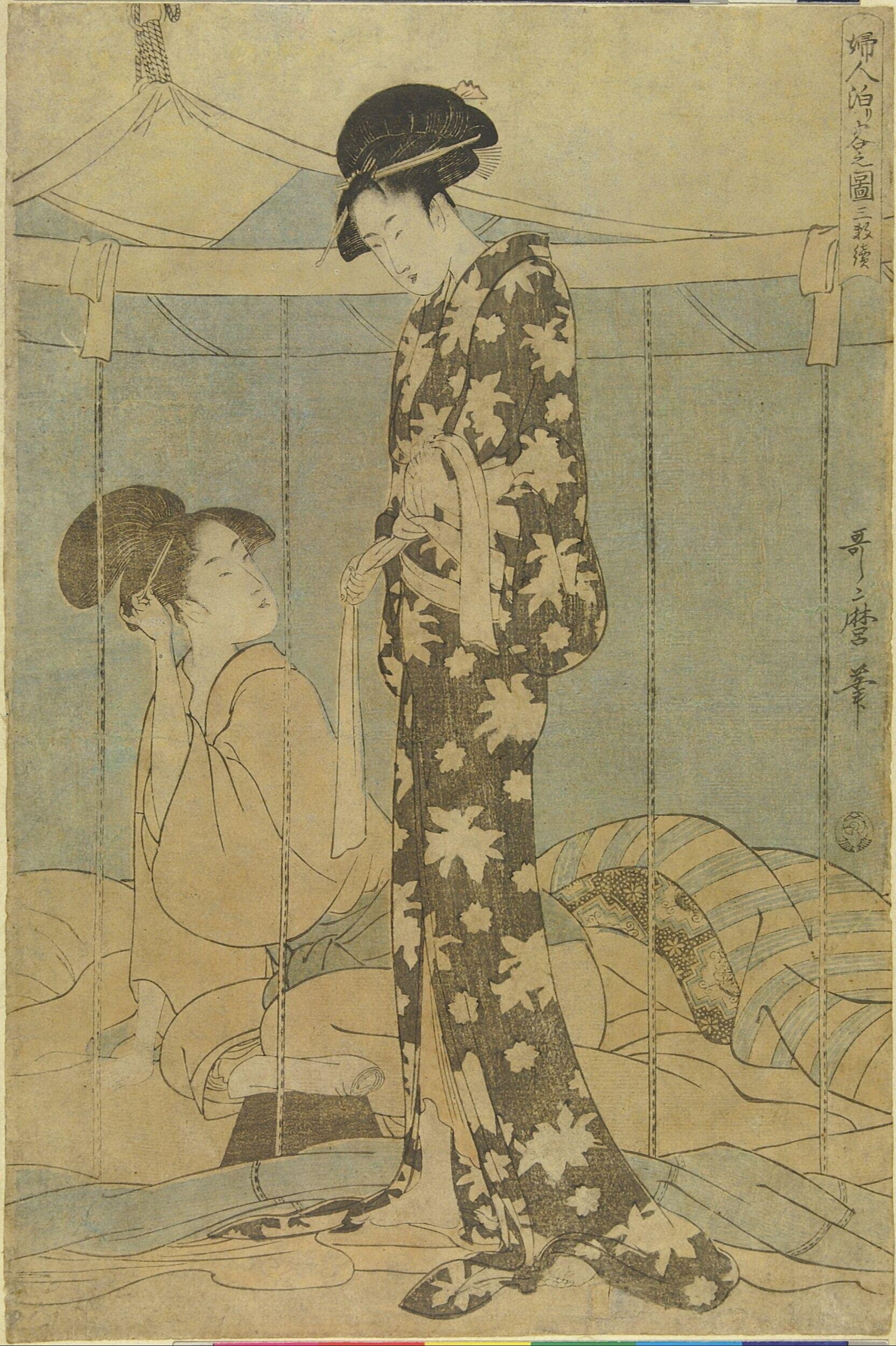 'Views from the Women's Quarters of the Inn' by Kitagawa Utamaro