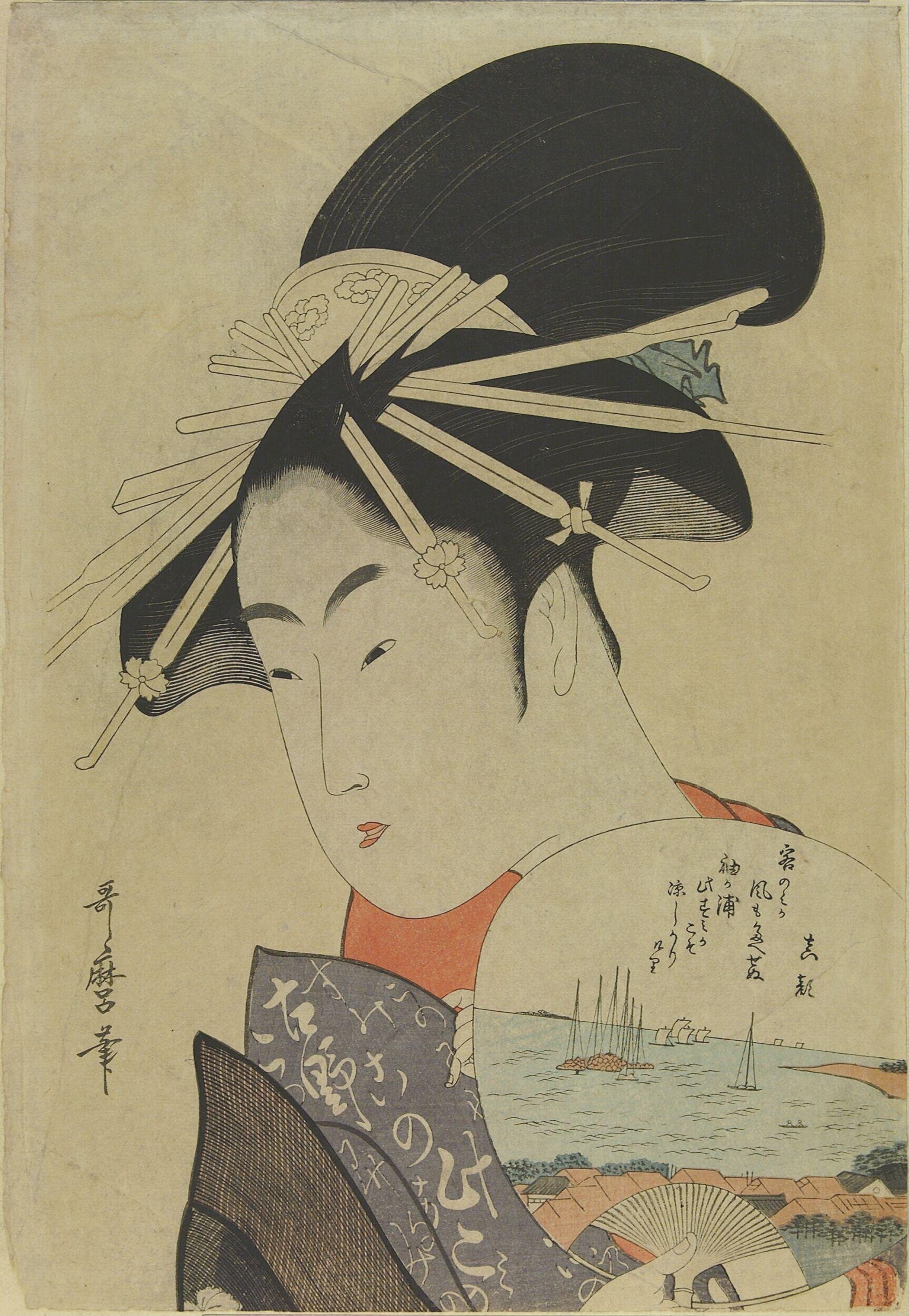'Collected Beauties of the Southlands'  by Kitagawa Utamaro