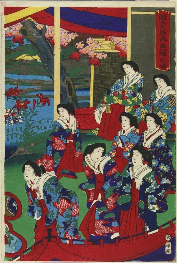 Woodblock print by Kanō Chikanobu