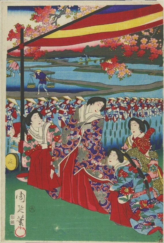 Woodblock print by Kanō Chikanobu