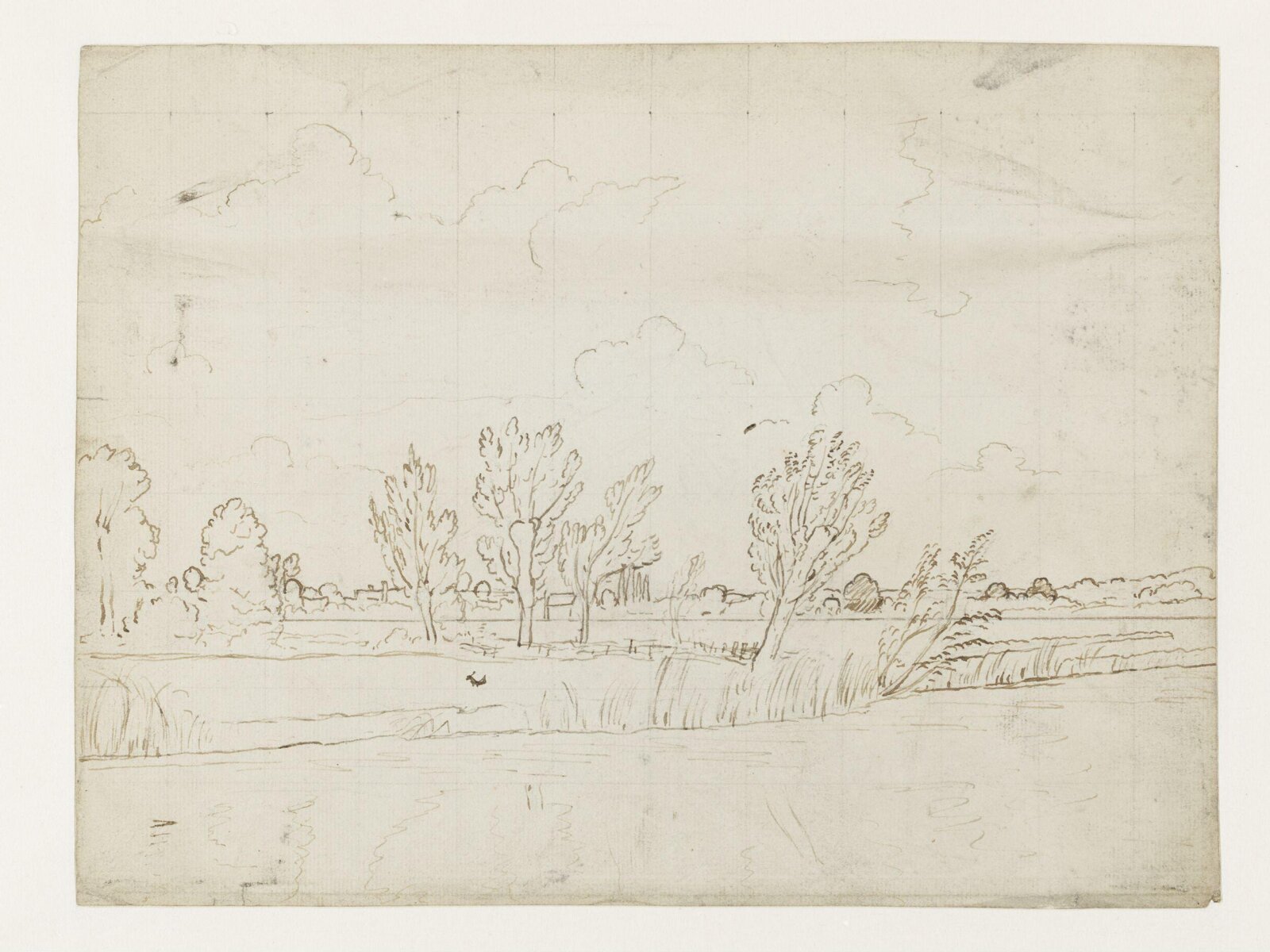 Water meadows near Salisbury, John Constable, about 1829