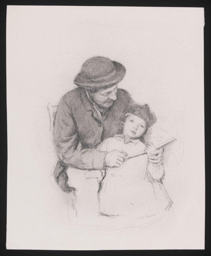 A seated man with a little girl top image