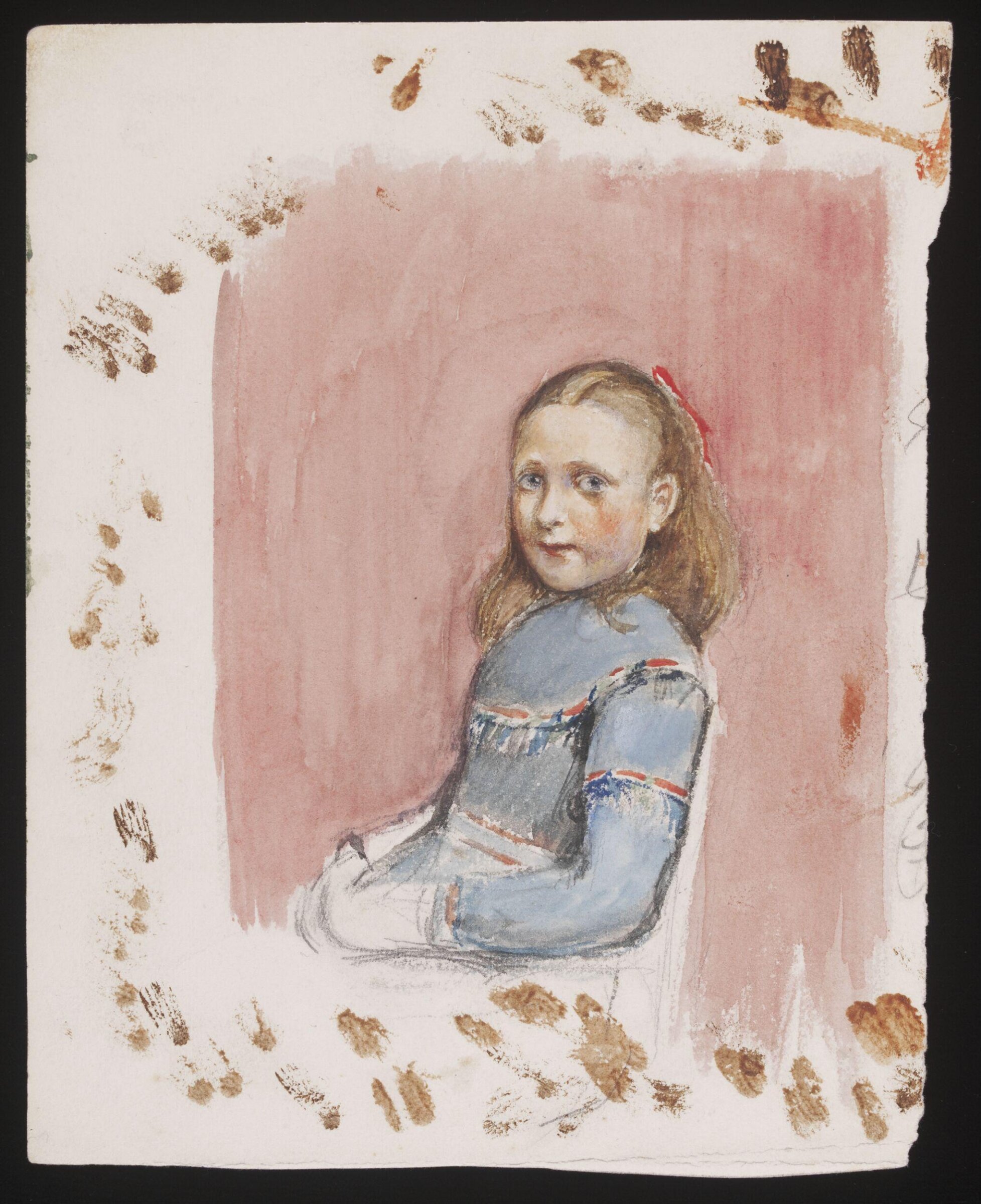 A Young Girl Seated, [perhaps Annie Susan, known as Poppie,  the daughter of the artist], Joseph Clark, 1834-1926