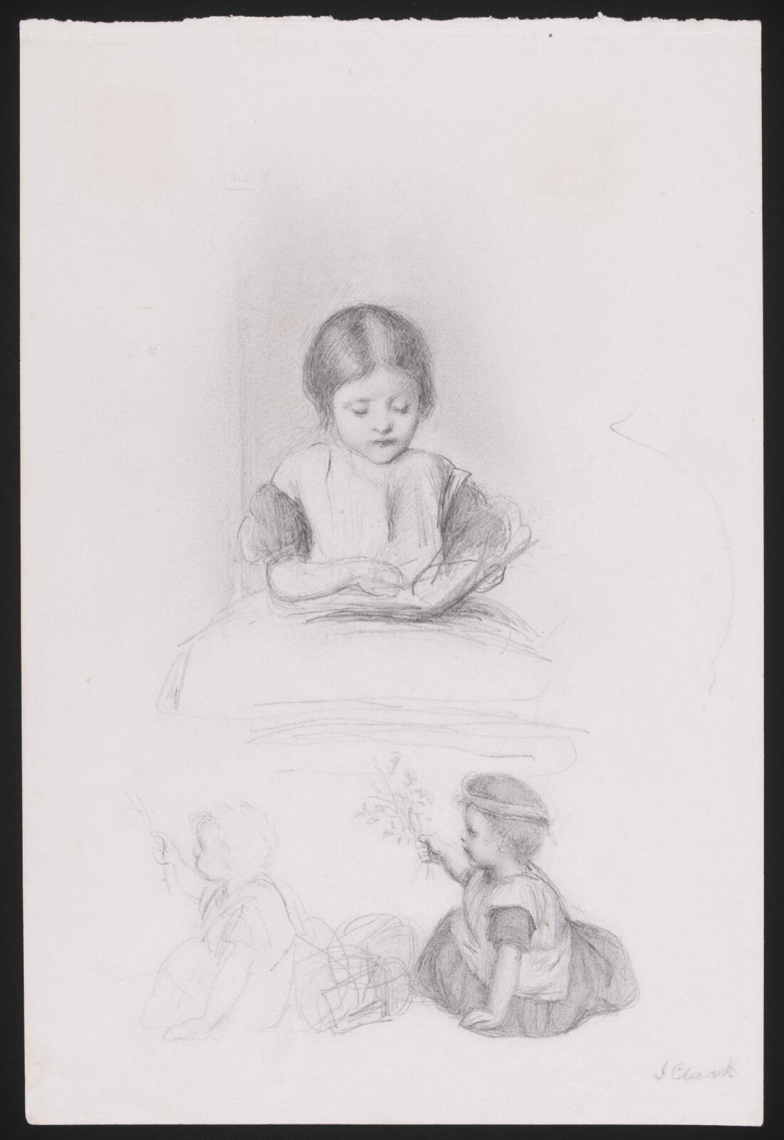 Three studies of children, Joseph Clark, late 19th century-first quarter of 20th century